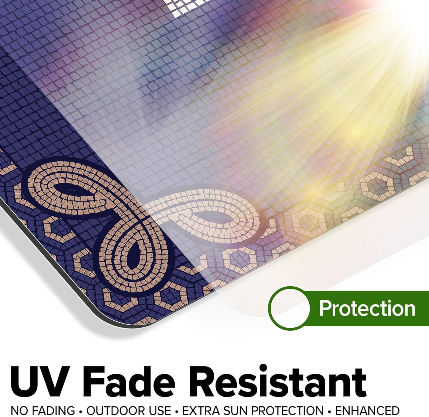 Custom Sign, Custom Street Sign, 11 Font Colors, 13 Font Styles, 4 Hole Options, 22 Sizes, 18x18 Inches, Rust Free DiBound, Fade Resistant, Made in USA by My Sign Center (Fauxsaic 1)