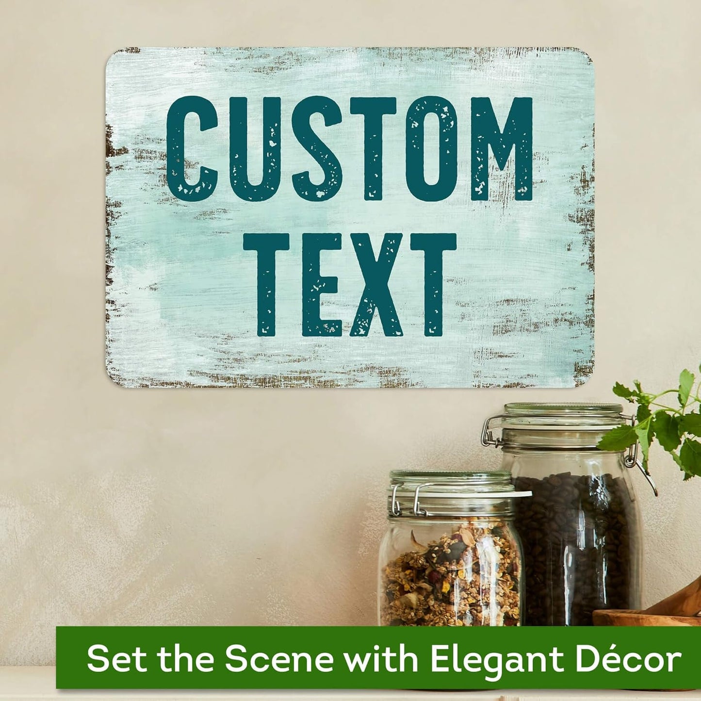 Custom Sign, Custom Street Sign, 11 Font Colors, 13 Font Styles, 4 Hole Options, 22 Sizes, 7x10 Inches, Rust Free DiBound, Fade Resistant, Made in USA by My Sign Center (Shabby Chic)