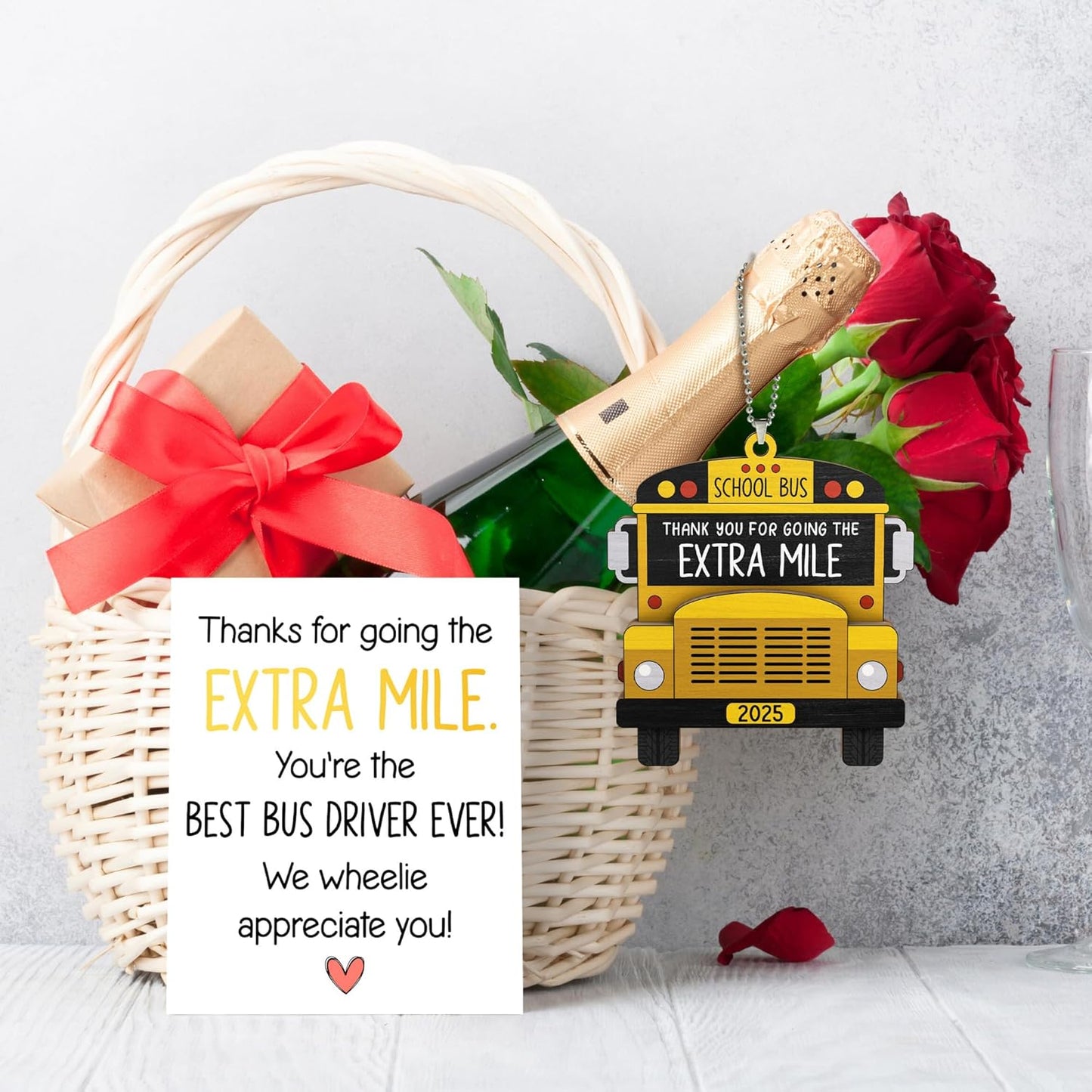 Pawzity Bus Driver Appreciation Gifts - School Bus Ornament - Buses Driver Gifts - School Drivers Ornaments with Card - Thank You, Retirement, Appreciation Gift for Buses Drivers - Wood Ornament 2025