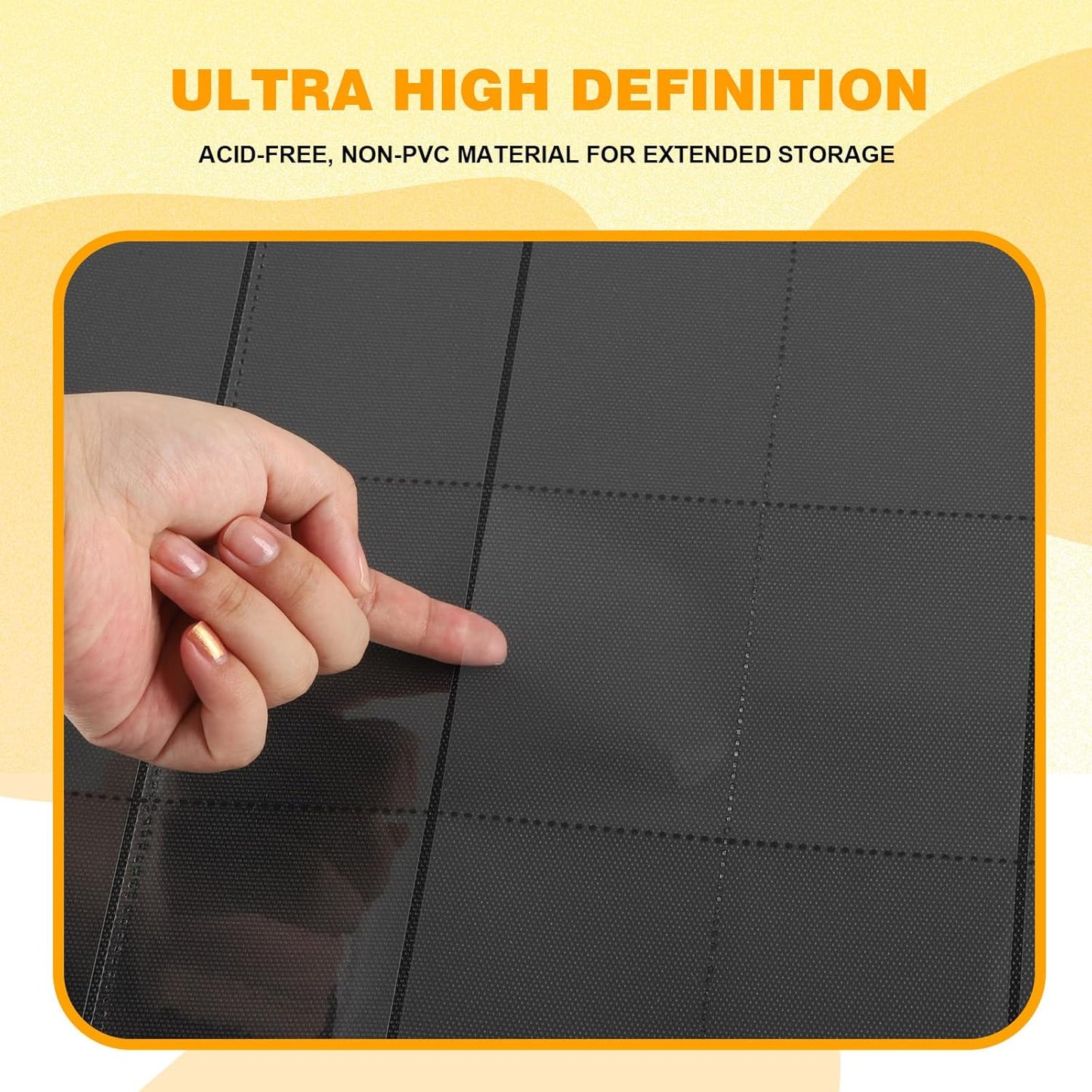 20-Pocket Card Binder, Trading Card Binder Holds 2000 Cards, Premium Zippered Trading Card Album Compatible with TCG, Game & Sports Cards (Black)