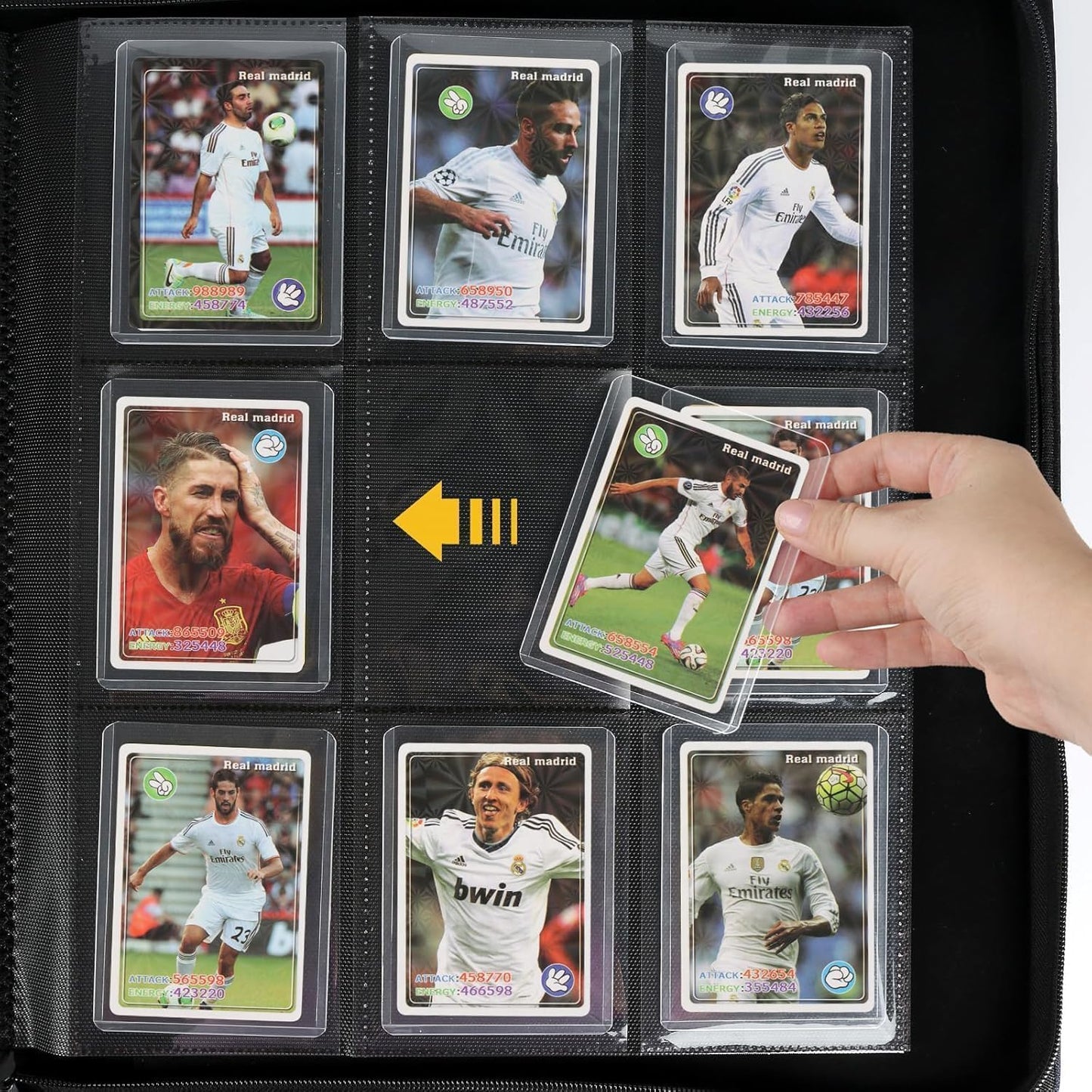 Toploader Binder with 9-Pocket Pages, Holds 288 "3×4" Rigid Toploader Hard Cases, Card Holder for Collectible Cards or Sports Cards, Durable Sleeves for Storage & Display (Emerald)