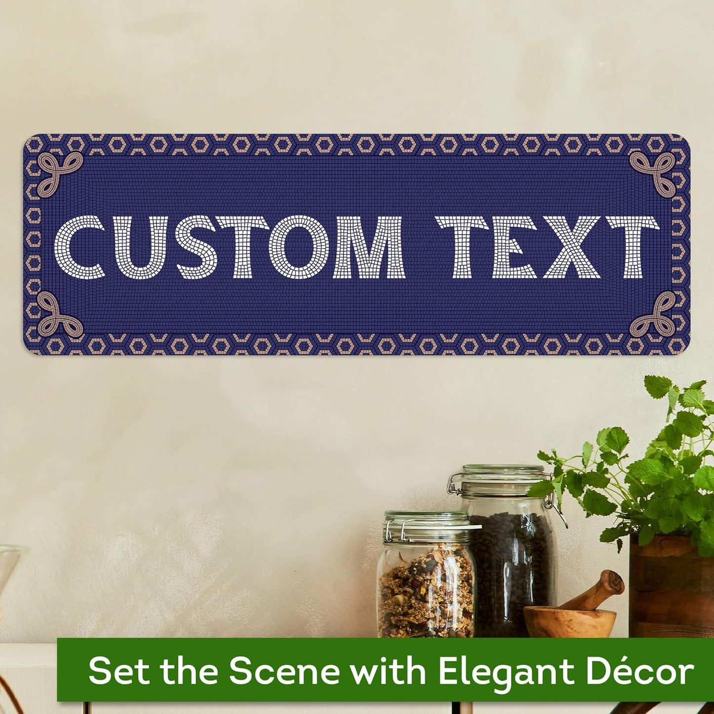 Custom Sign, Custom Street Sign, 11 Font Colors, 13 Font Styles, 4 Hole Options, 22 Sizes, 6x18 Inches, Rust Free DiBound, Fade Resistant, Made in USA by My Sign Center (Fauxsaic 1)