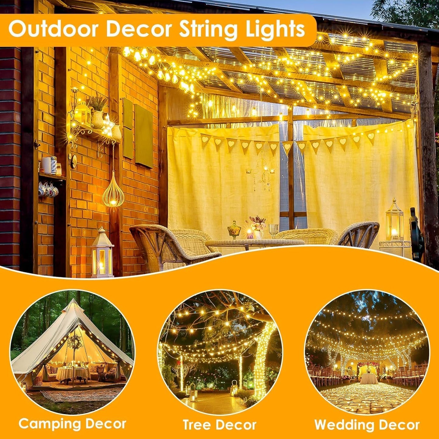 4Pack 80Ft 240LED Fairy Lights Battery Operated with Remote, Waterproof String Lights with Timer for Indoor & Outdoor, Twinkle Lights Battery Powered for Bedroom Christmas Decorations (Warm White)