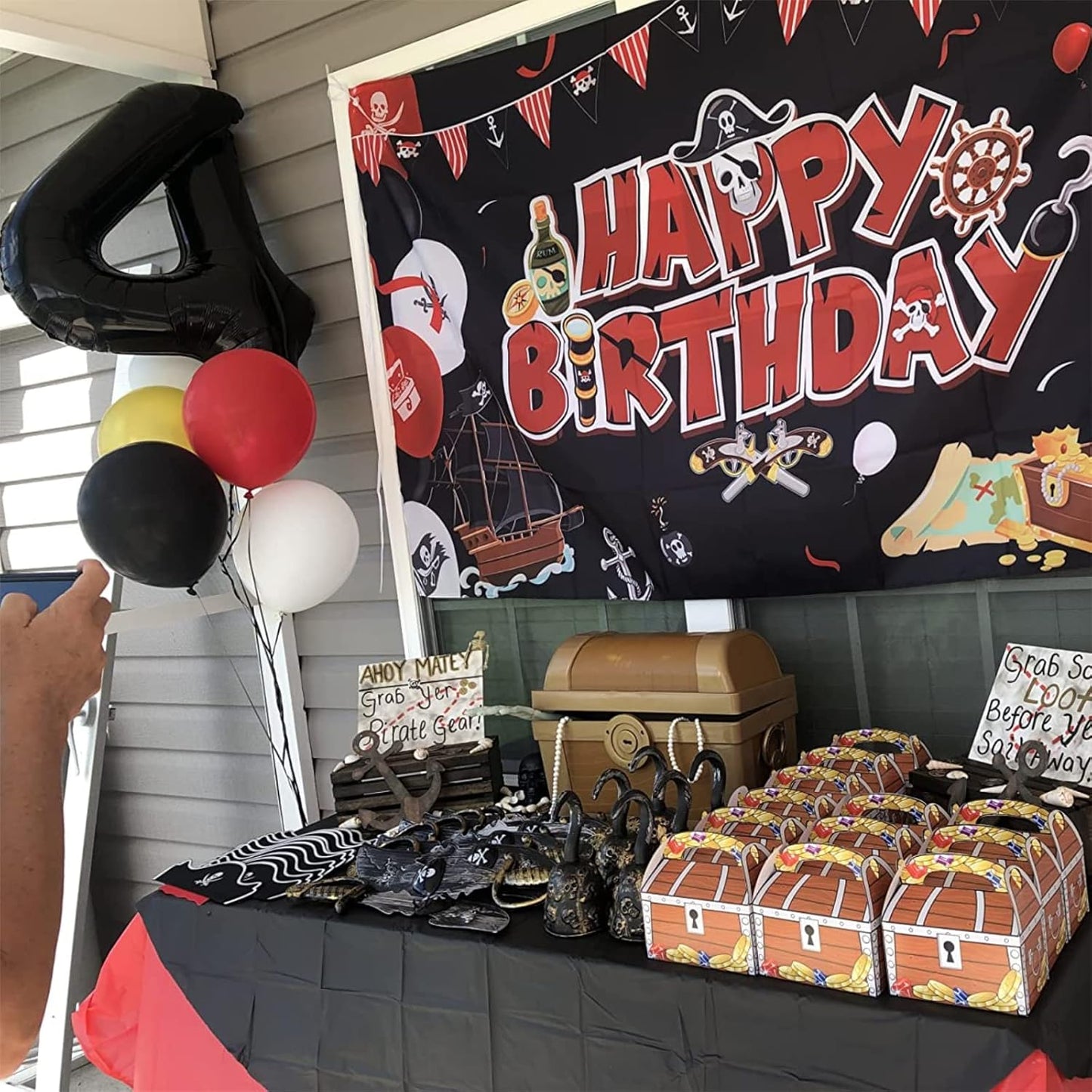 Black Number Balloons, 40inch Large Number 4 Foil Mylar Helium Balloons, Self Inflating Number Balloons 0-9 for Men Boys 4th 40th Birthday Anniversary Party Graduation Celebration Decoration Supplies