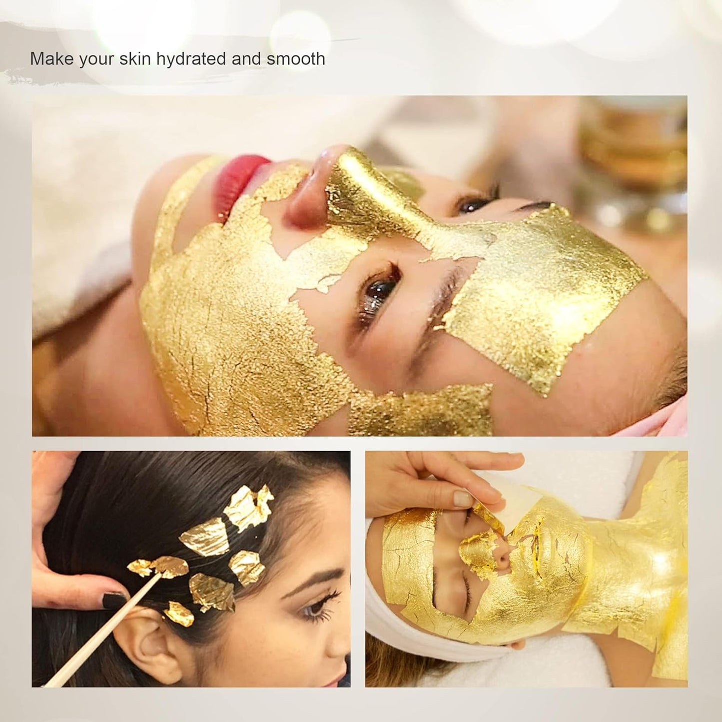 Edible Gold Leaf Sheets, 10 Sheets 1.7" 24kt Gold Foil Edible for Cake Baking, Genuine Food Gold Foil Paper for Cooking, Dessert, Gilding, Craft Art, Holiday Decoration