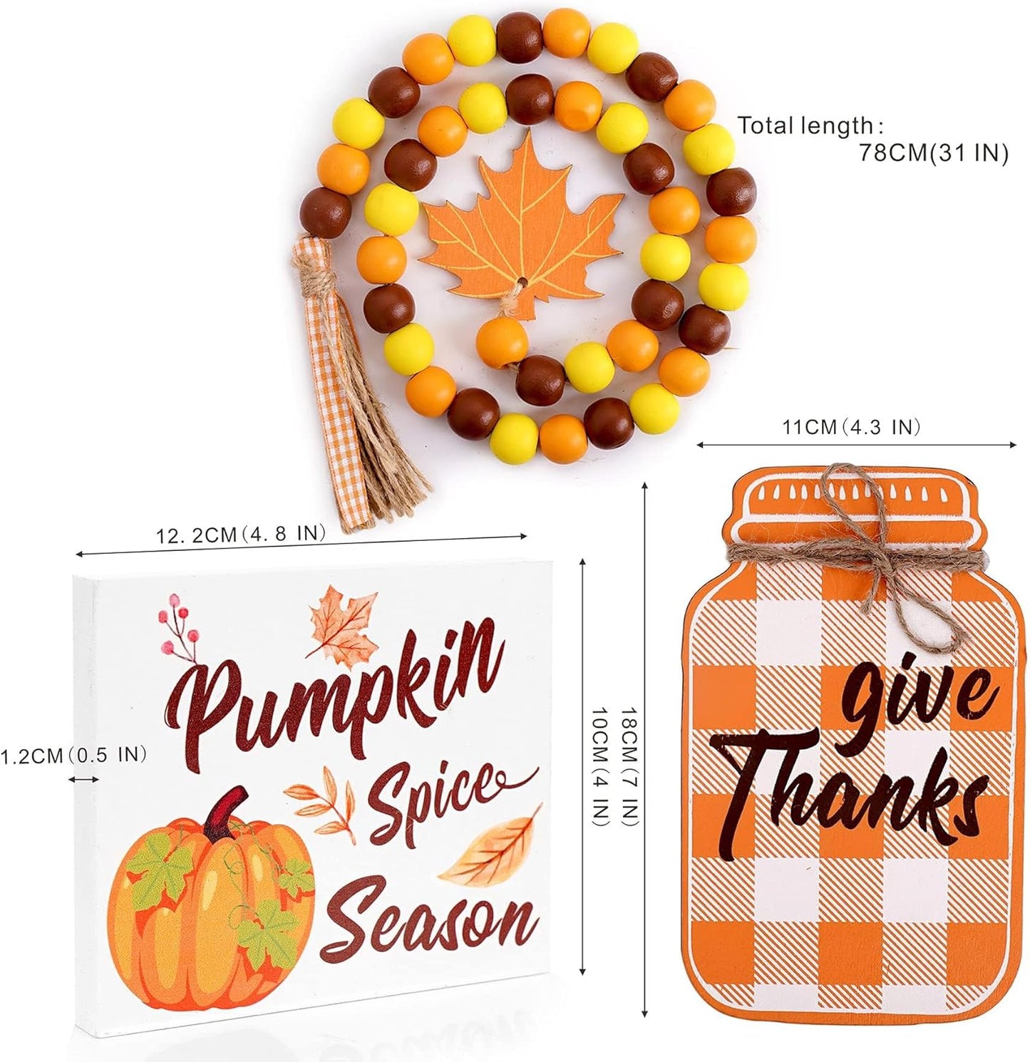 Thanksgiving Decorations Mason Jar, Farmhouse Harvest Thanksgiving Table Decor for Centerpieces, Dining Table Centerpiece, Living Room Table Decor, Thanksgiving Centerpieces with Flowers Decoration