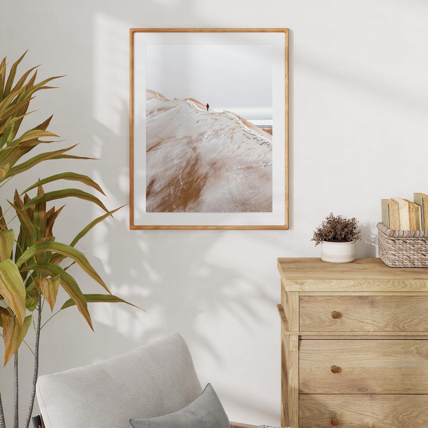 22x28 Picture Frame USA-Sourced Natural Cherry Wood Solid Original Wood Photo Frame Rounded Corner with Mat to 18x24 Picture Display with Real Glass Family Picture, Wedding Picture, Photo, Certificate