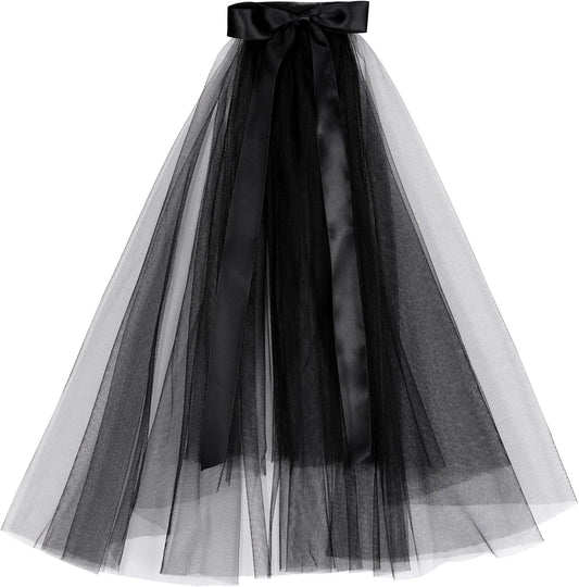 Ayliss Women Mesh Veils Black Bridal Birdcage Short Wedding Face Veil with Clip Tulle Gothic Bride Halloween Costume