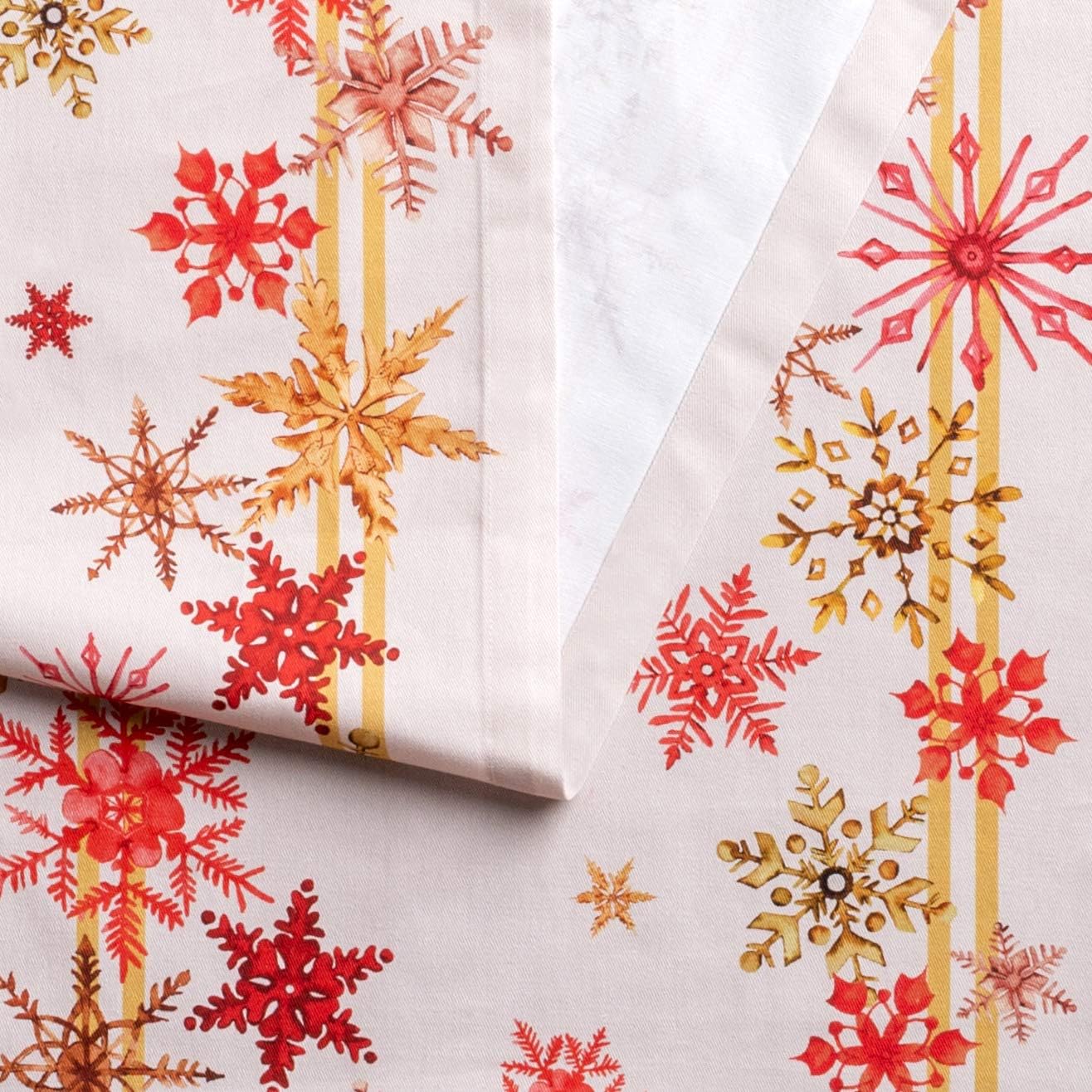 Maison d' Hermine Table Runner 100% Cotton Single Layer Table Runners 90 inches Long for Thanksgiving Christmas Decorations Home Kitchen Dining Party Wedding (Crystal Star, 14.5" x 90")