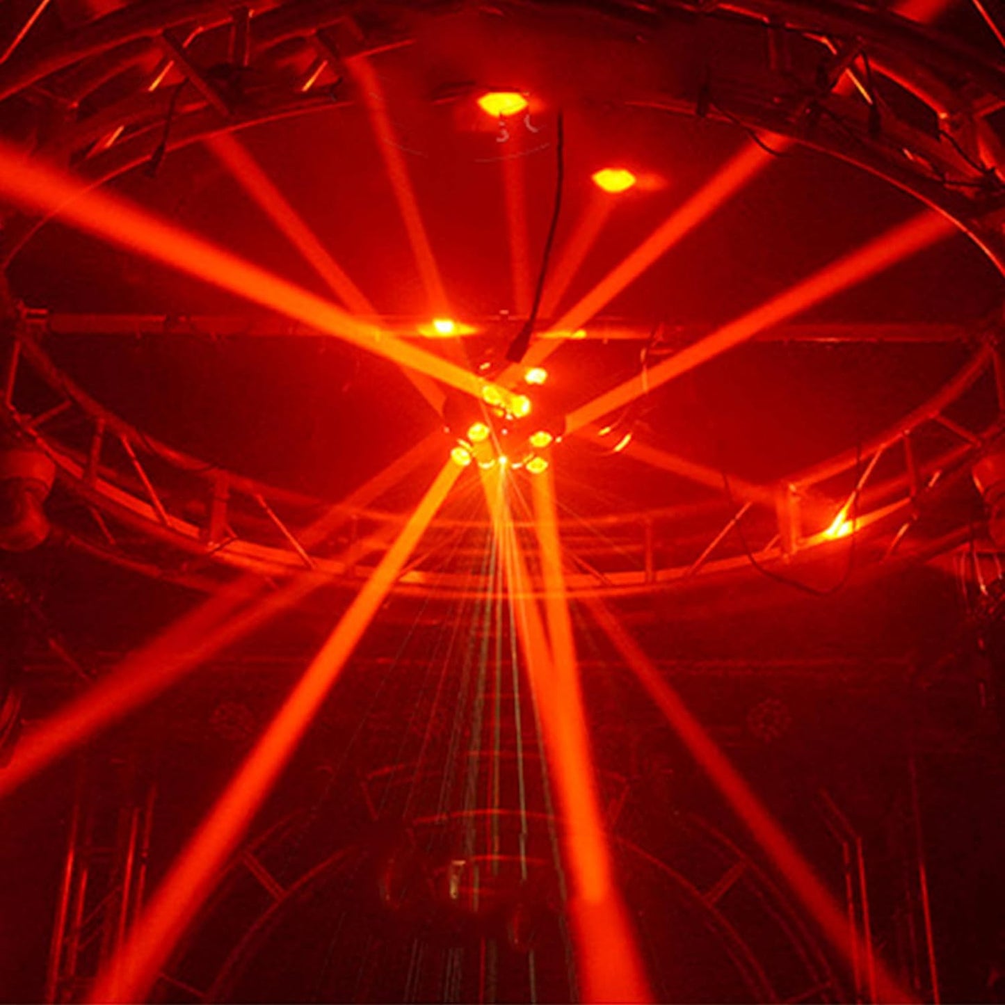 Moving Head DJ Light 16LEDs Rotating Beam Lights Stage Light DJ Lighting Led Pinspot Lights Uplighting Ligh-ts Sound Activated Dmx512 Light for DJ KTV Disco Party Wedding Concert Festival