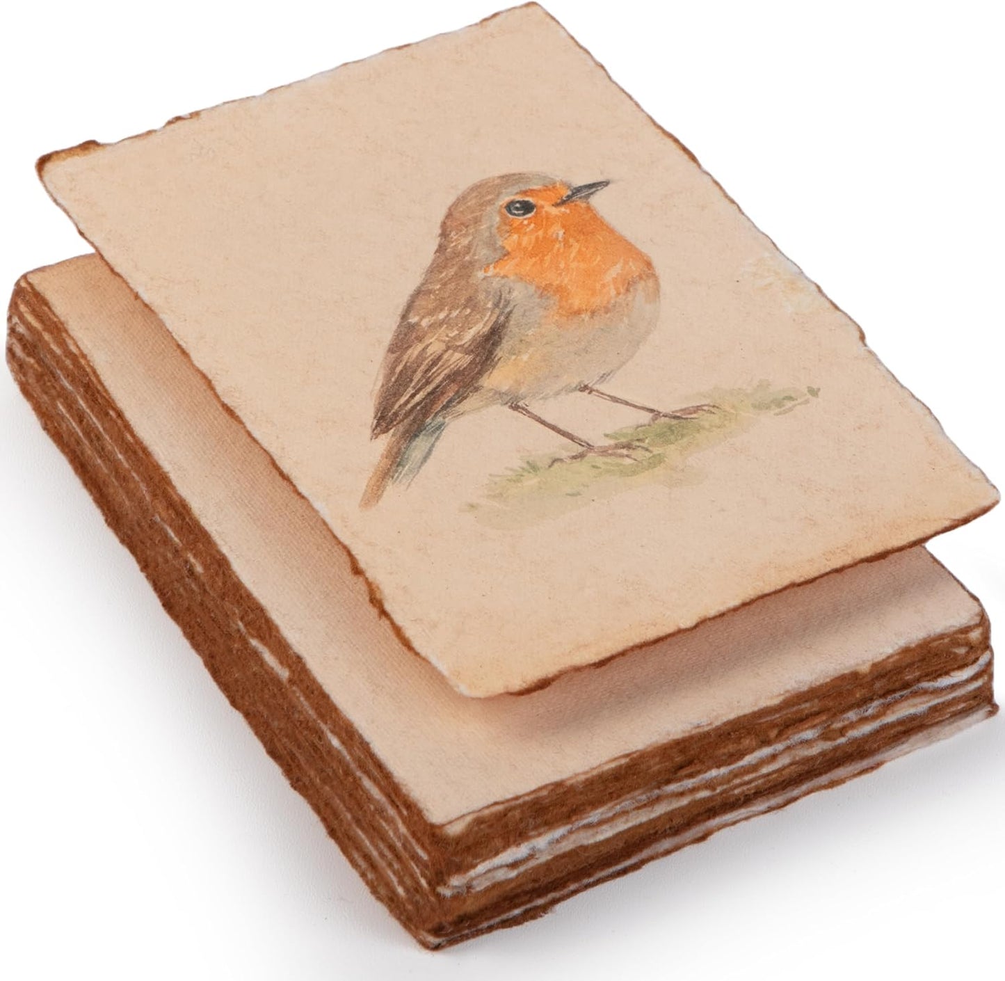 Wanderings Handmade Antique Deckle Edge Blank Cards - 4"x6" Package of 50 - Mixed Media Cards for Announcements Invitations Crafts - Thick Deckled Edge Paper 150 GSM Recycled Paper