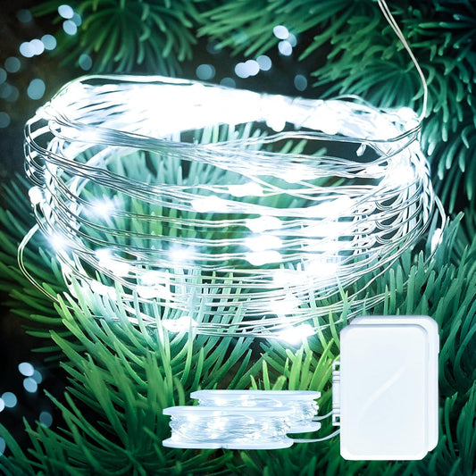 2 Pack 16Ft 50Leds Fairy Lights Mini Led String Lights Twinkle Lights for Easter Halloween Christmas Parties Wedding Table Centerpieces Decoration