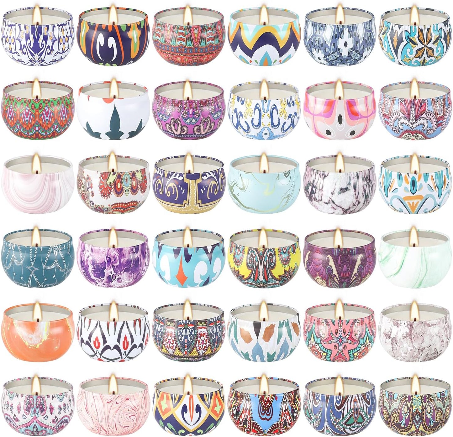 36 Pack Scented Candles Set for Home, Relaxing Stress Relief, Aromatherapy - Natural Soy Wax and Fragrance - Gifts for Women, Mom, Best Friend, Wife, Birthday