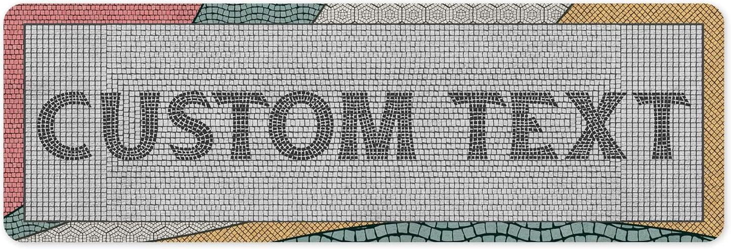 Custom Sign, Custom Street Sign, 11 Font Colors, 13 Font Styles, 4 Hole Options, 22 Sizes, 6x18 Inches, Rust Free DiBound, Fade Resistant, Made in USA by My Sign Center (Fauxsaic 2)