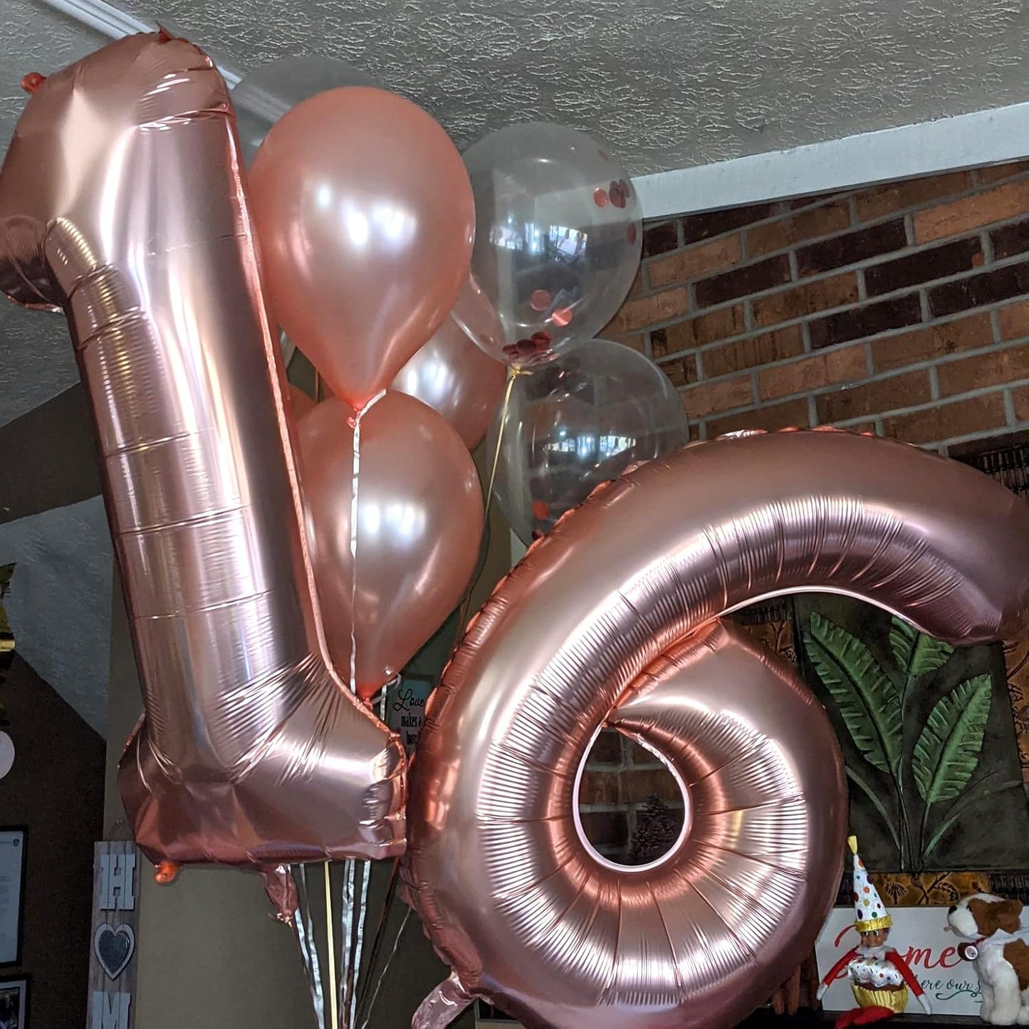 40 Inch Rose Gold Large Numbers Balloons 0-9, Self Inflating Foil Number 9 Helium Balloons for 9th Girls, Big Digit 9 Balloons for Women Birthday Party Anniversary Graduation Supplies Decorations