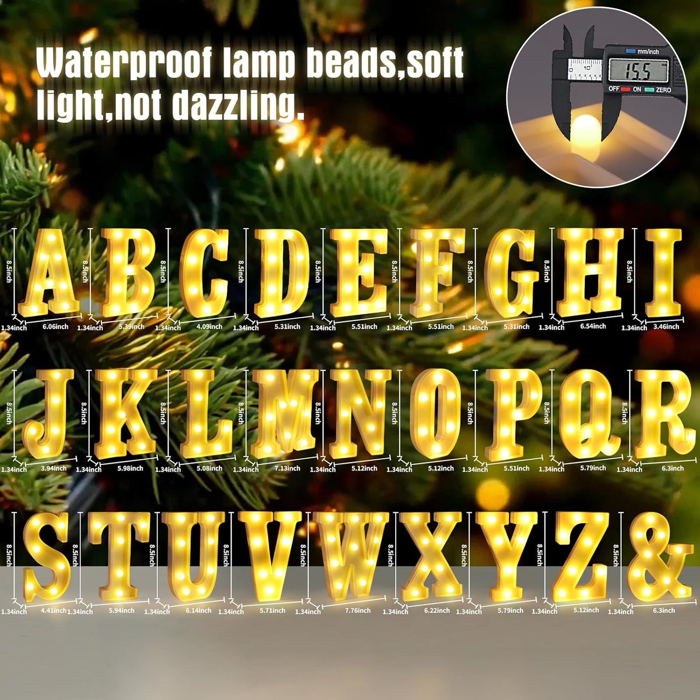 Light Up Letter A to Z,LED Sign Marquee Letters 26 Alphabet for Party Birthday Name,Wedding,Christmas Decorations,Personalized Name Sign Letters for Centerpieces Table and Wall Decor