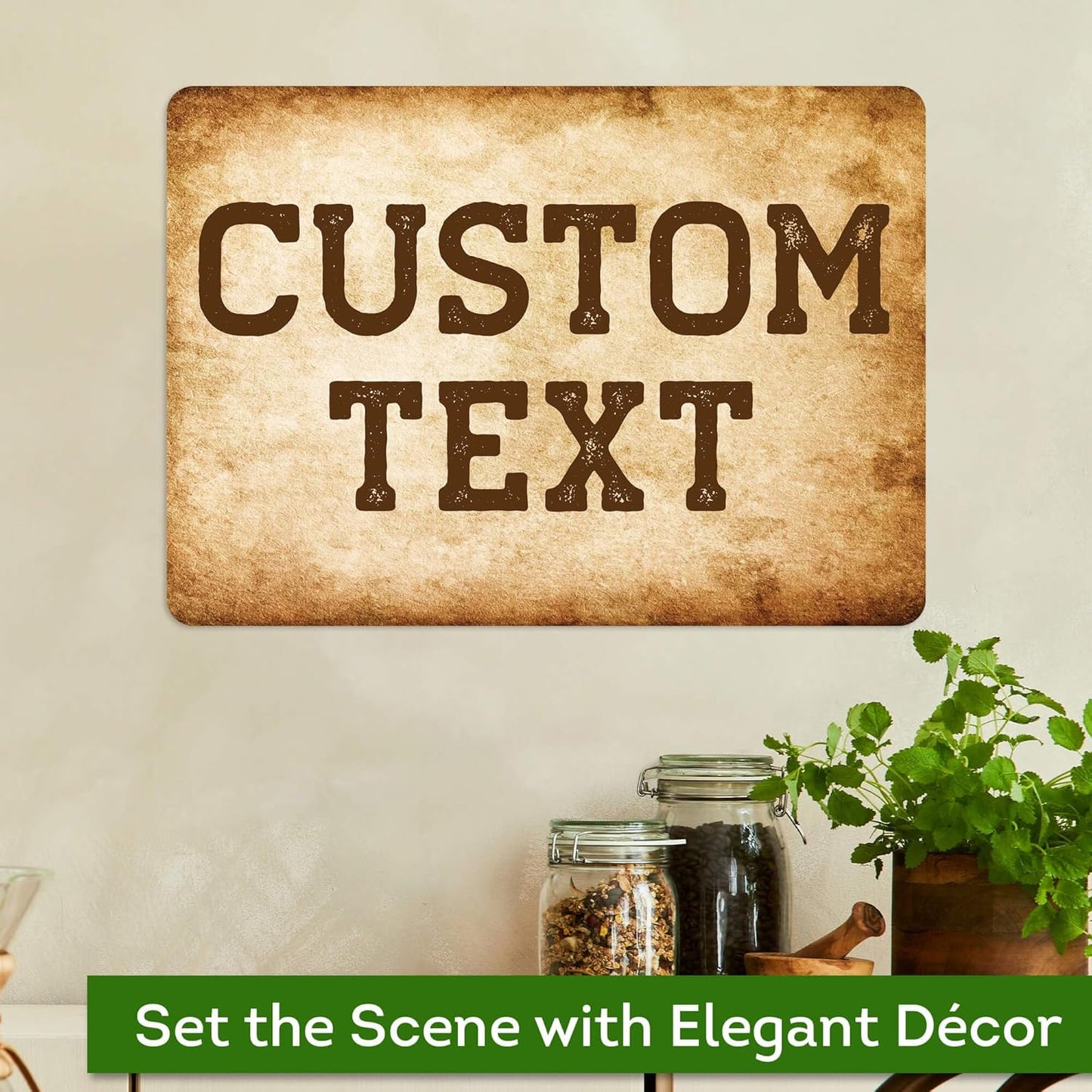 Custom Sign, Custom Street Sign, 11 Font Colors, 13 Font Styles, 4 Hole Options, 22 Sizes, 10x14 Inches, Rust Free DiBound, Fade Resistant, Made in USA by My Sign Center (Vintage)