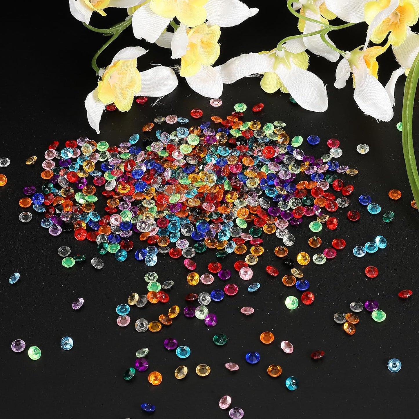 PATIKIL 10000 Pcs Wedding Table Scatter Confetti Crystals 4.5mm Acrylic Diamonds Vase Fillers Gems for Table Centerpiece Decorations Party Vase Beads, Date Red
