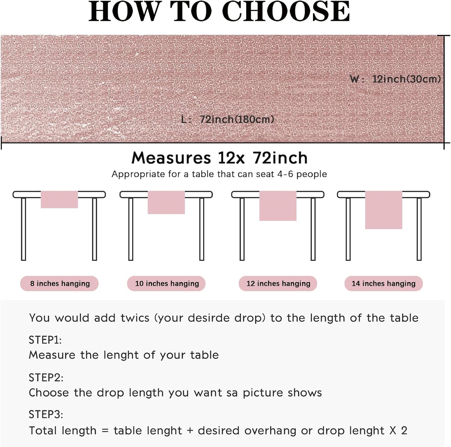 10 Packs 12 x 72 inches Sequin Table Runner, Rose Gold Glitter Table Runner for Birthday Party Supplies Wedding Engagement Baby Shower Holiday Celebration Event Decorations