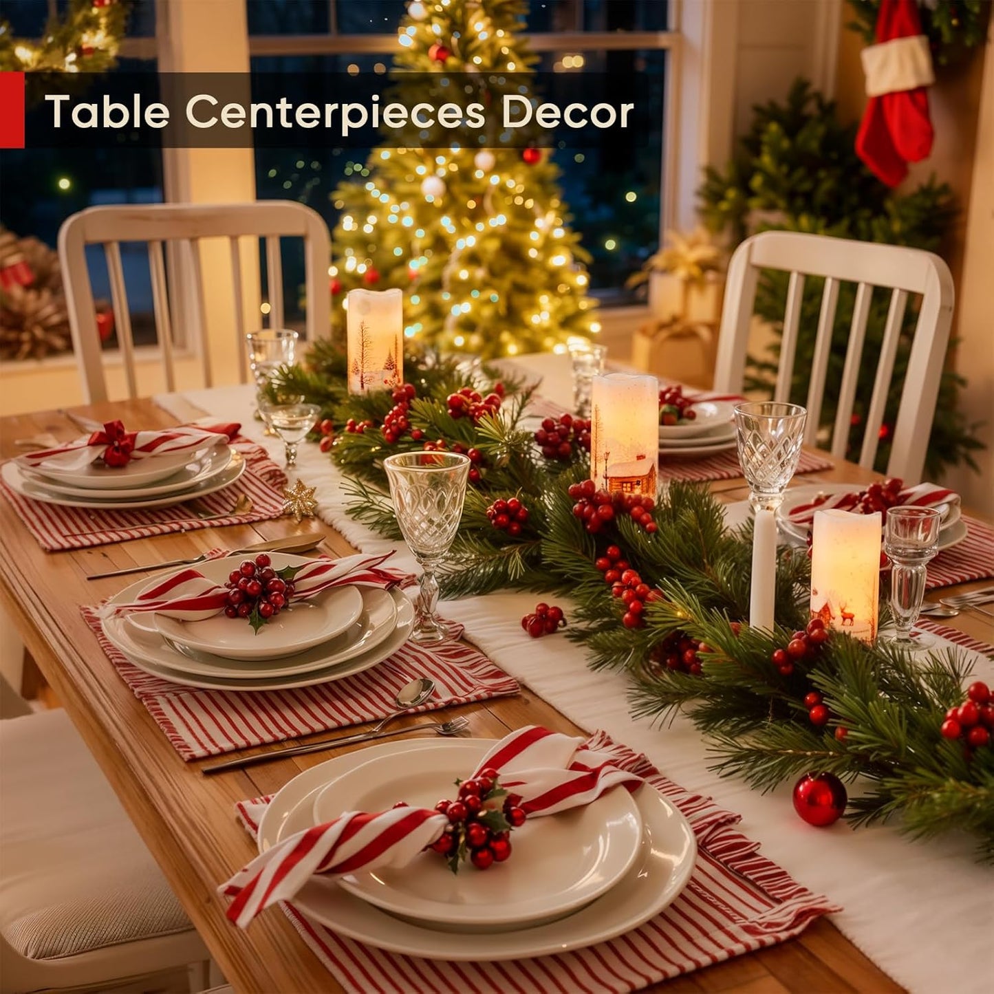 Homemory Christmas Flameless Candles Battery Operated with Snowman, Remote Control and Timers, Real Wax LED Pillar Candles for Rustic Country Home Farmhouse Cabin Decor, Set of 3, 3”x 6”