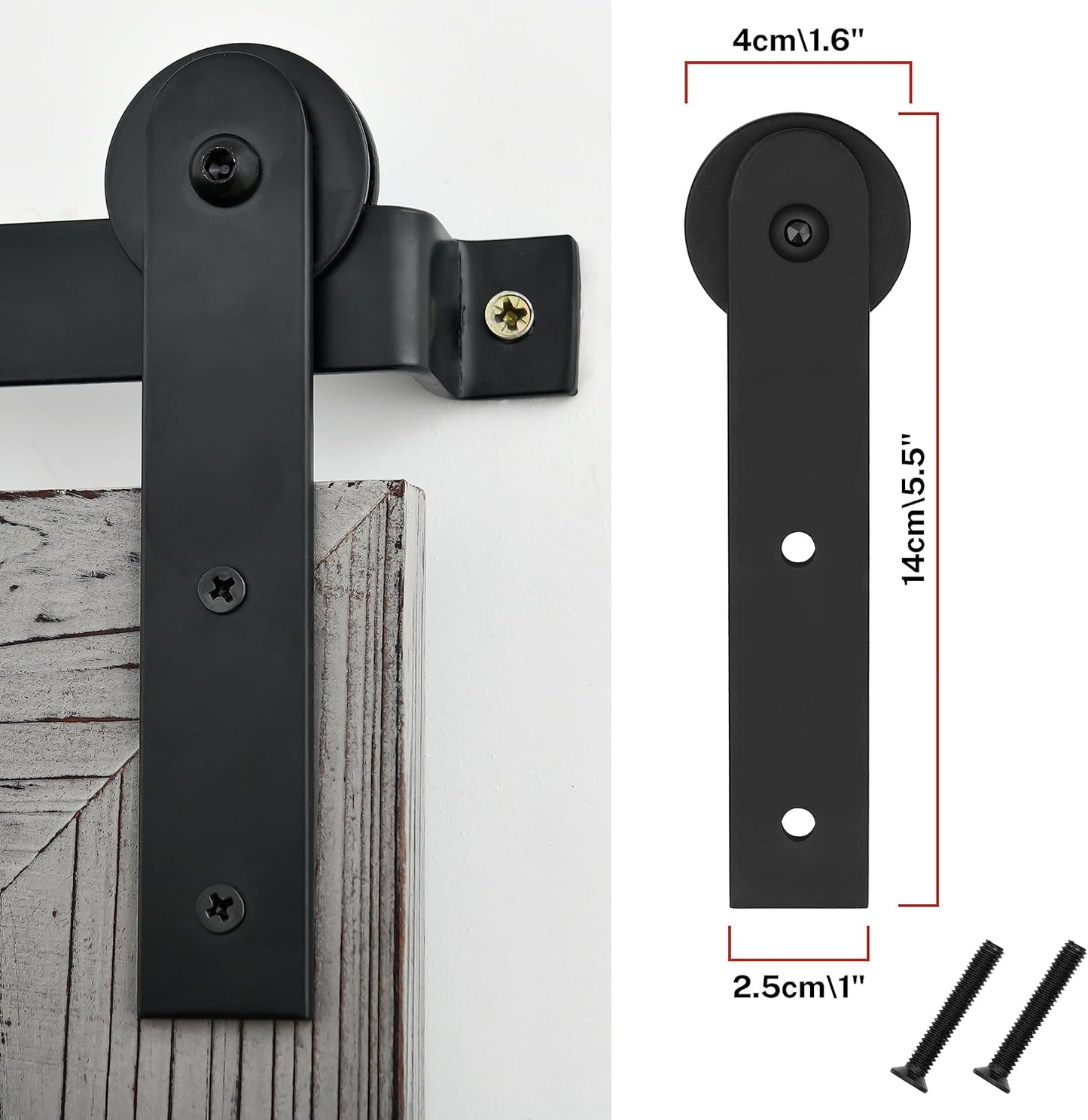 COGOOD Farmhouse Bathroom Mirror - 45 x 30 Rustic Wood Framed Wall Barn Door Mirror for Entryway, Living Room, Entryway Wall Decor (Grey)