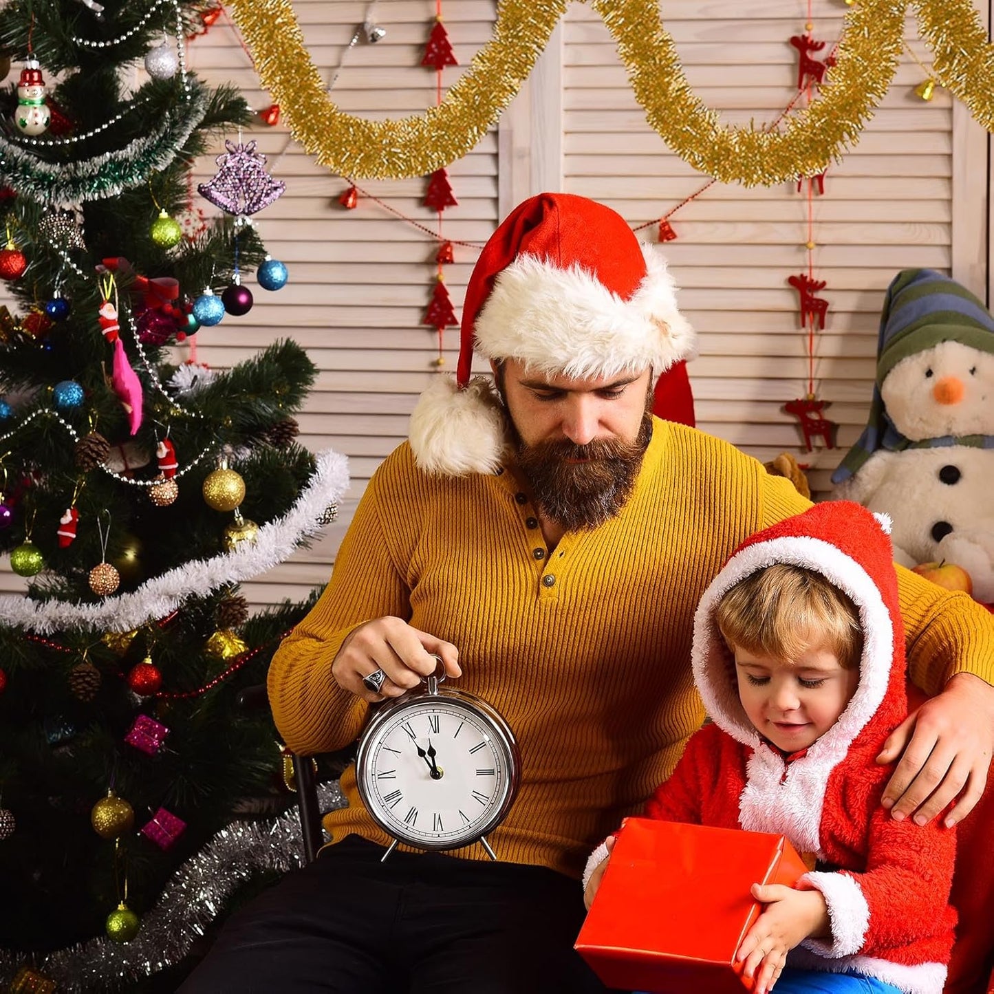 25 Feet Champagne Gold Christmas Tinsel Garland, Metallic Foil Twist Garland Wall Hanging Tinsel Banner Backdrop for Parade Floats, Easter, Mother's Day, Birthday Party Decorations (4in x 25ft)