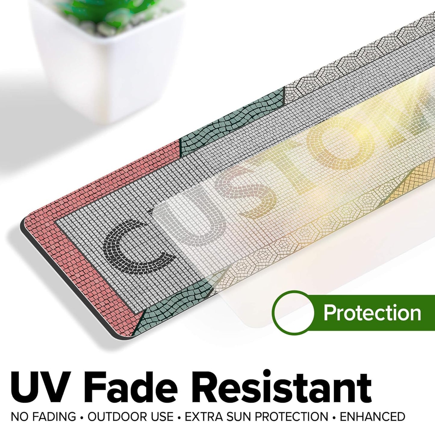 Custom Sign, Custom Street Sign, 11 Font Colors, 13 Font Styles, 4 Hole Options, 22 Sizes, 3x12 Inches, Rust Free DiBound, Fade Resistant, Made in USA by My Sign Center (Fauxsaic 2)