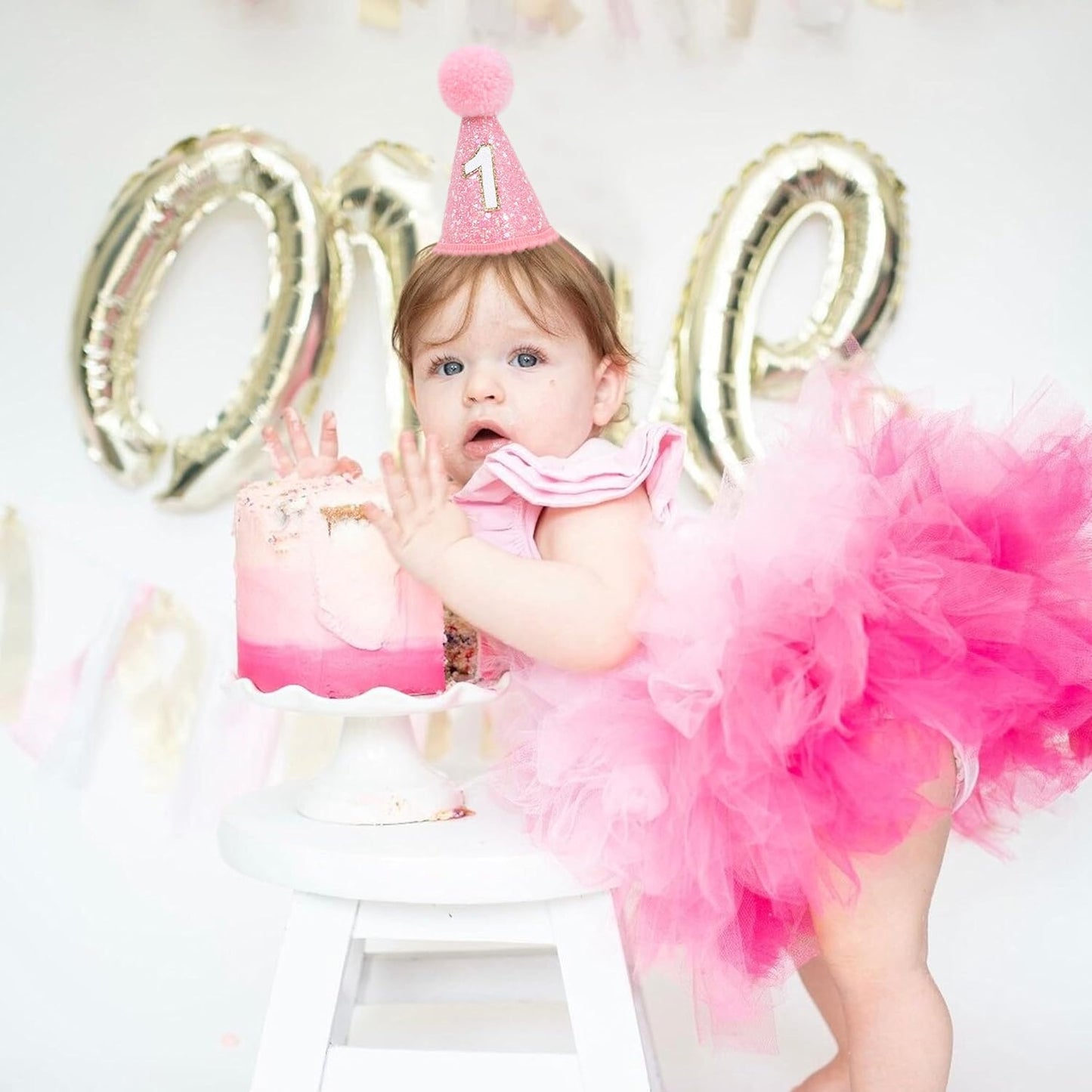 MAMUXI Natural Boho Birthday Hat - 1st Birthday Hat,Natural Boho First/1st Birthday Decorations,Cake Smash Photo Prop