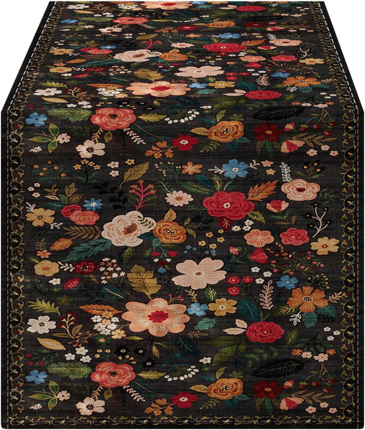 OYIMUA Boho Floral Summer Table Runner 13 x 72 Inches Colorful Flower Runners for Tables Rustic Spring Decorations for Home Indoor Outdoor Party Decor