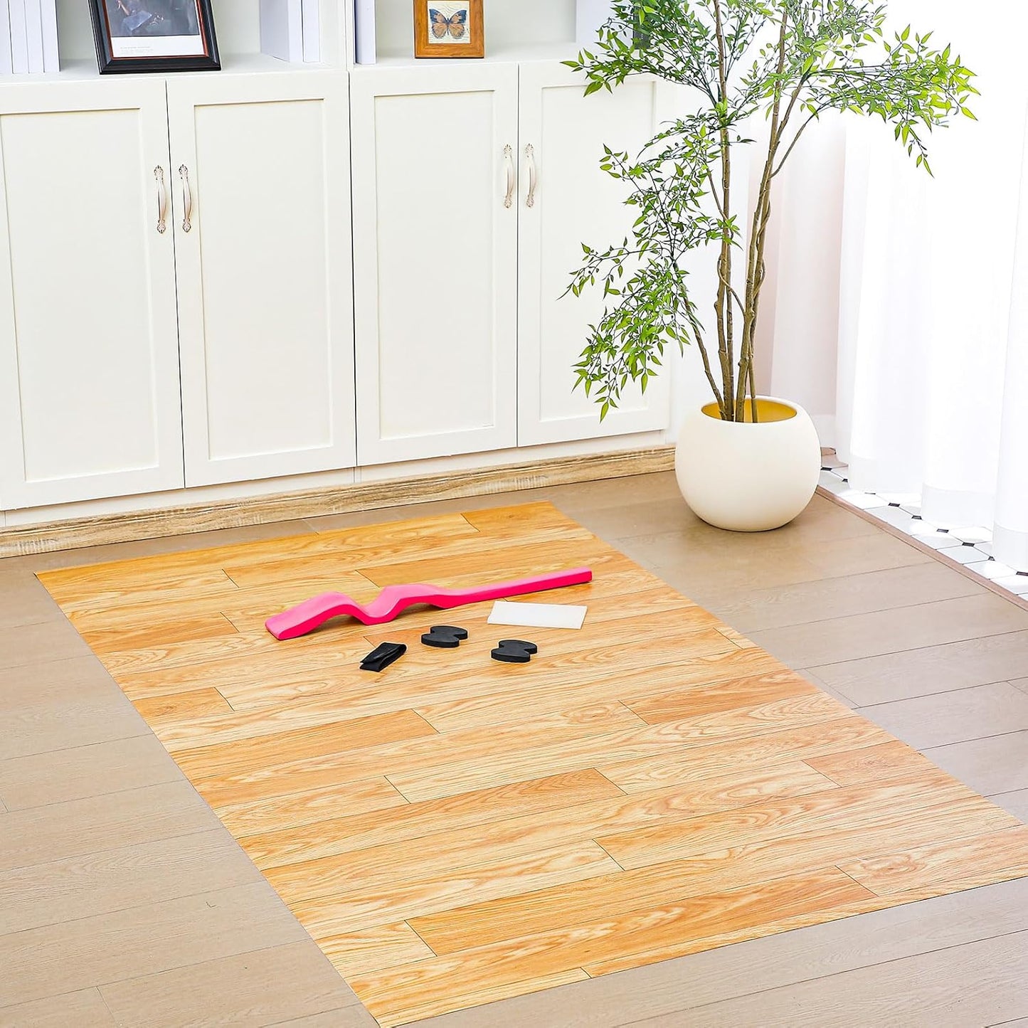 Portable Dance Floor Smooth Ballet Floor Vinyl Dance Mat for Home Stage Studios Kids Adults Practice Improve