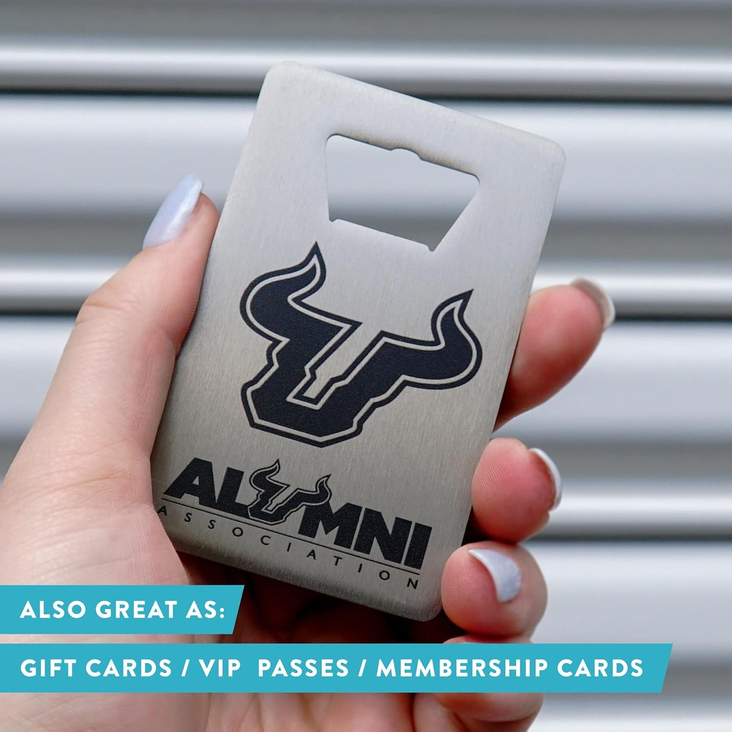 Custom Metal Bottle Opener Business Cards (Stainless Steel, 500 pcs) - 2 Business Days Personalized Stainless Steel Bottle Opener With Your Logo Printed 1.5mm Thick