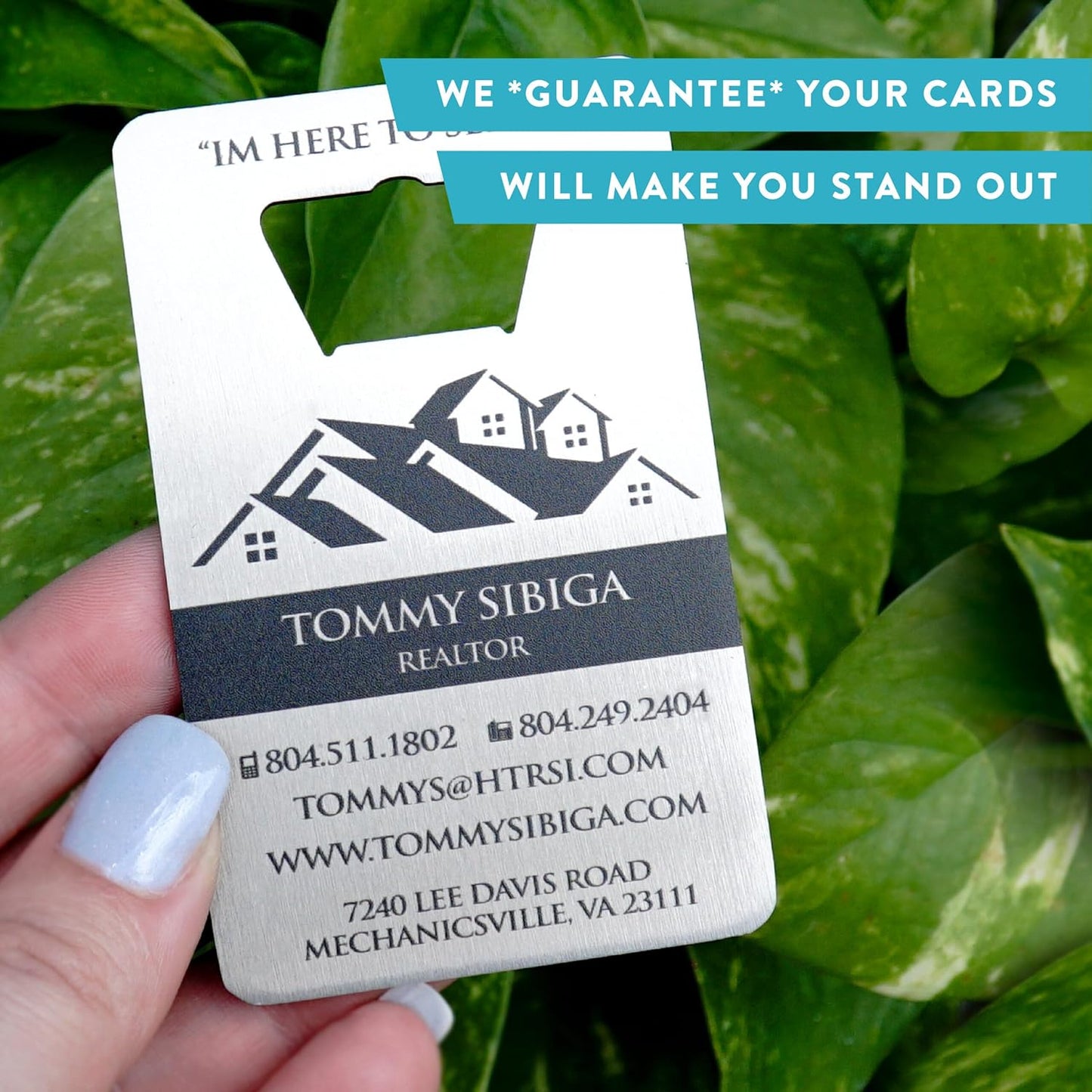 Custom Metal Bottle Opener Business Cards (Stainless Steel, 500 pcs) - 2 Business Days Personalized Stainless Steel Bottle Opener With Your Logo Printed 1.5mm Thick