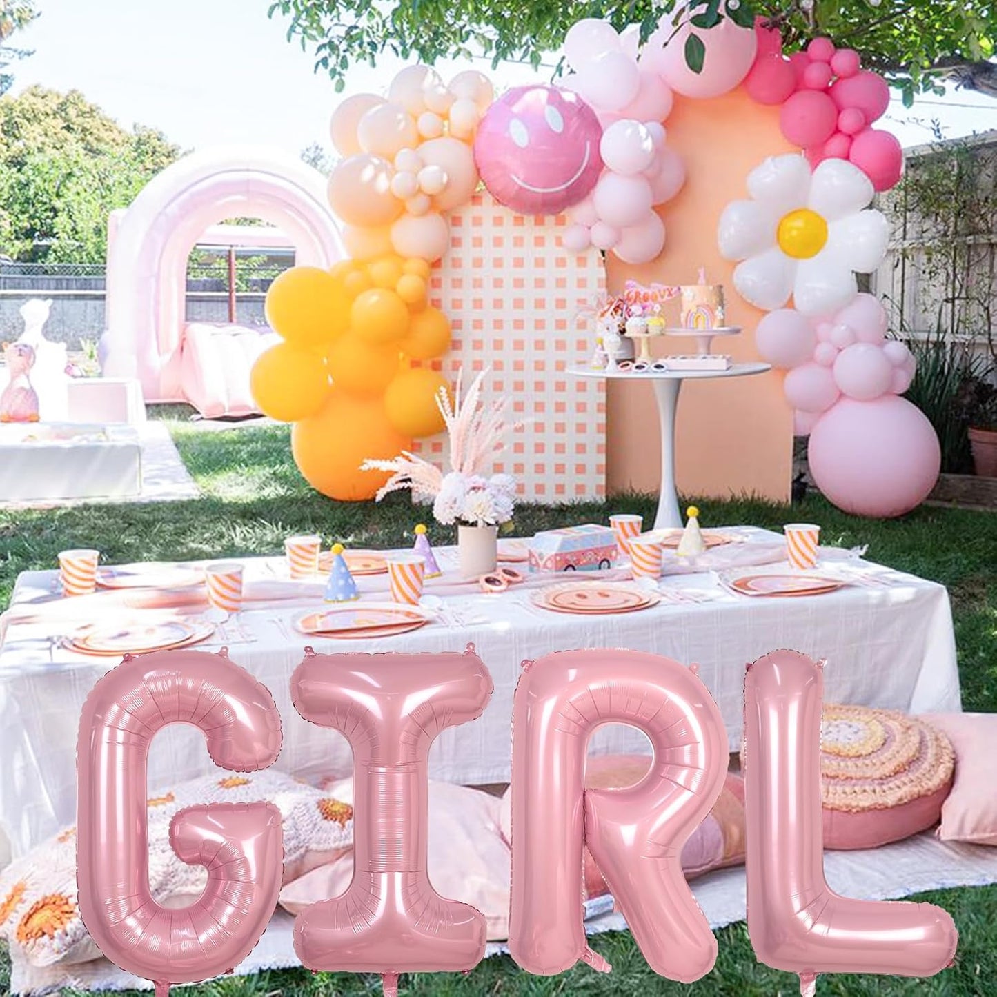 Giant Alphabet F Foil Letter Balloon, Pastel Pink Inflatable Word Balloons F Letter Birthday Decor, 40 Inch Baby Pink A-Z Custom Alphabet Balloons for Girls Baby Shower Party Decoration Supplies