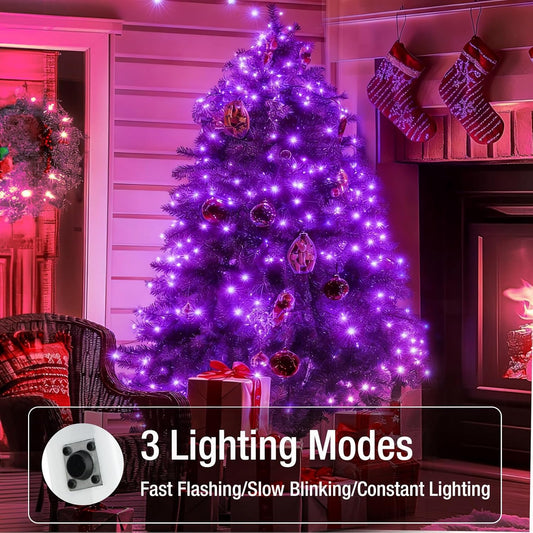 6 Pack Fairy Lights Battery Operated - 7ft 20 Led Twinkle Lights 3 Modes, Bulk Mini String Lights Waterproof for Halloween Holiday Mason Jars Vases DIY Decoration Christmas-Purple