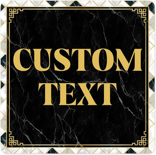 Custom Sign, Custom Street Sign, 11 Font Colors, 13 Font Styles, 4 Hole Options, 22 Sizes, 12x12 Inches, Rust Free DiBound, Fade Resistant, Made in USA by My Sign Center (Marble Tile)