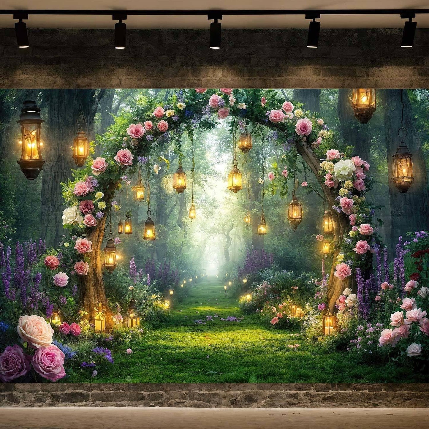 10x10ft Purple Flower Wedding Photography Backdrop Lavender Floral Wedding Bridal Photography Backdrop Anniversary Birthday Baby Shower Girl Party Banner Photo Booth Props Background Wall Decor