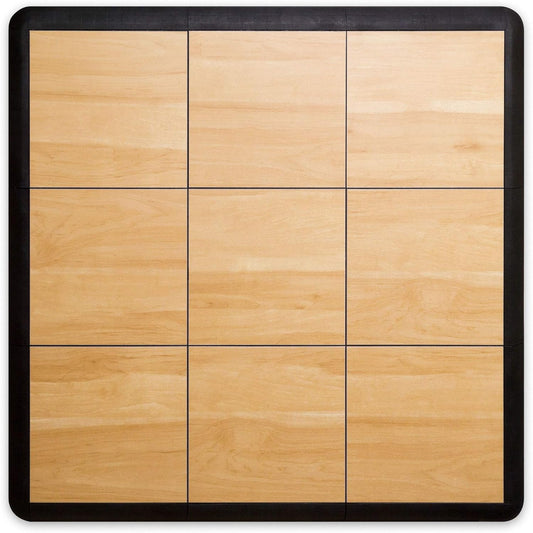 Big Floors 3X3RESMAPLE Modular Interlocking Lightweight Plastic Dance Floor Kit (3' x 3'), Light Maple, 21 Piece