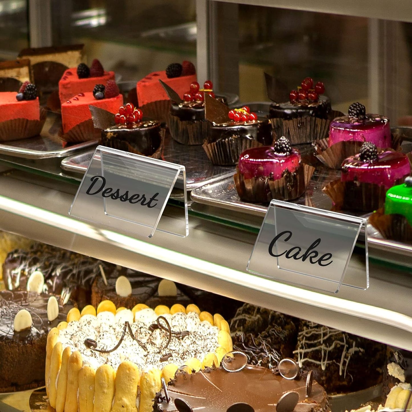 20 Pack AITEE Mini Chalkboard Signs - Acrylic Tabletop Signs for Food, Weddings, Parties & Messages