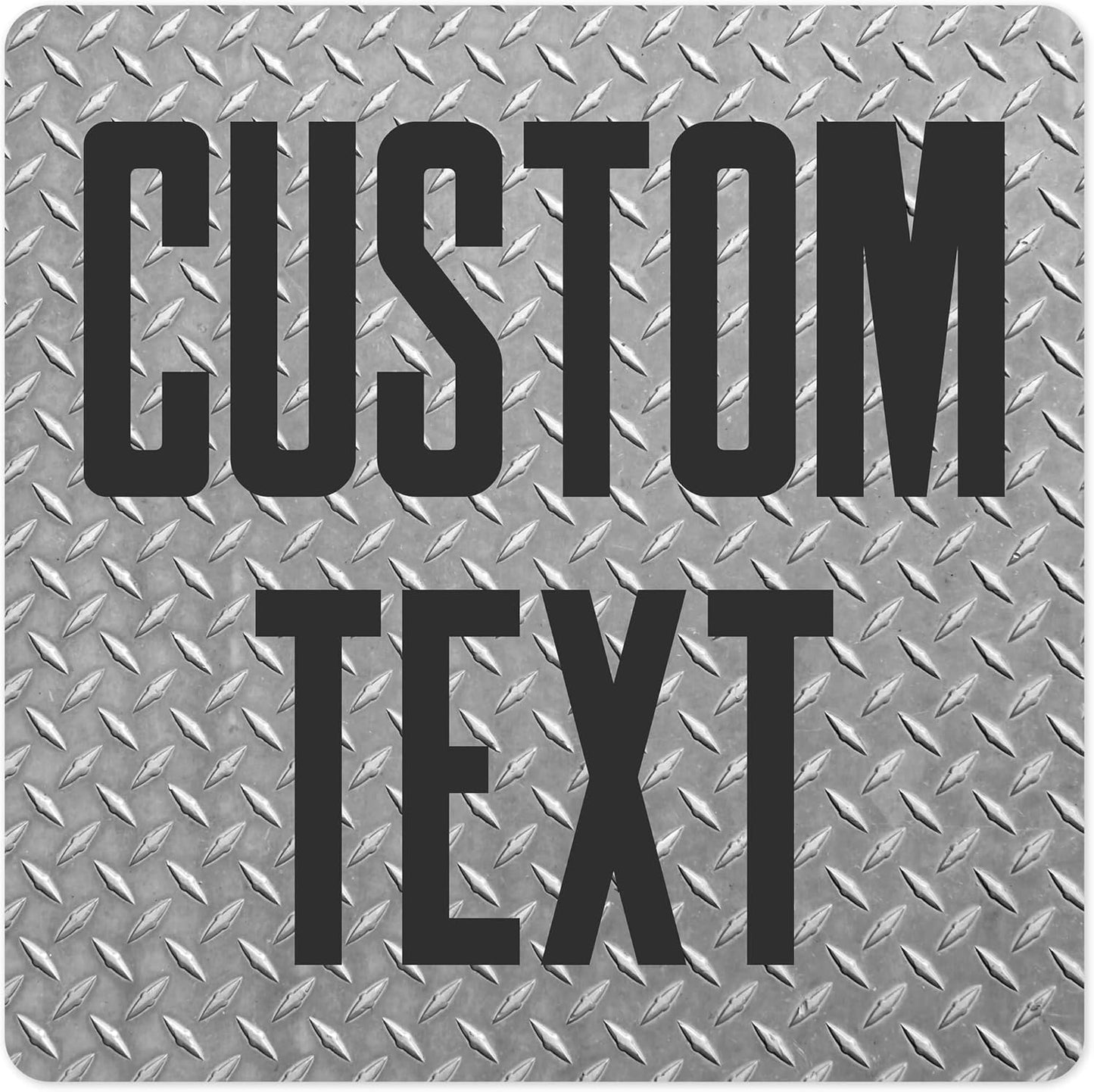 Custom Sign, Custom Street Sign, 11 Font Colors, 13 Font Styles, 4 Hole Options, 22 Sizes, 12x12 Inches, Rust Free DiBound, Fade Resistant, Made in USA by My Sign Center (Diamond Metal)