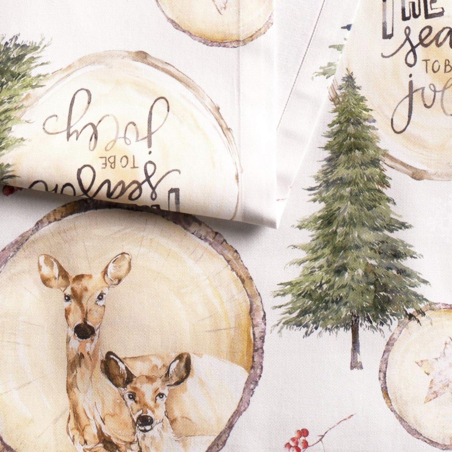 Maison d' Hermine Table Runner 100% Cotton Single Layer Table Runners 90 inches Long for Thanksgiving Christmas Decorations Home Kitchen Dining Party Wedding (Mountain Life, 14.5" x 90")