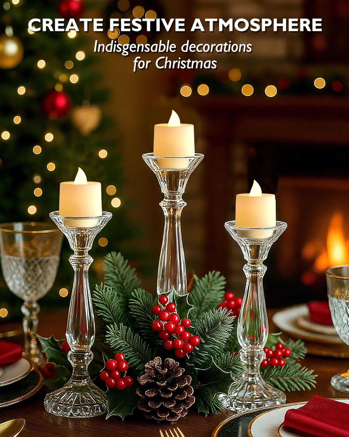 Amagic 100 Pack LED Tea lights, Flameless Votive Candles, Lasting Electric Fake Small Candles, Battery Operated Tealights Candles for Halloween, Christmas, Home Decor, Wedding, Party, Festival (White)