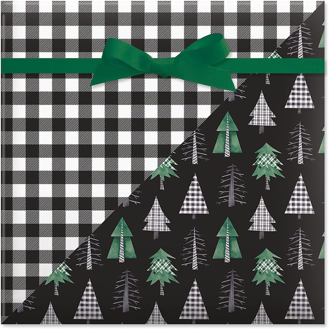 Current Christmas Tree Farm Double-Sided Jumbo Rolled Gift Wrap, Premium Semi-Gloss 23-Inch x 32-Foot Wrapping Paper Roll, 61 Square Feet Total