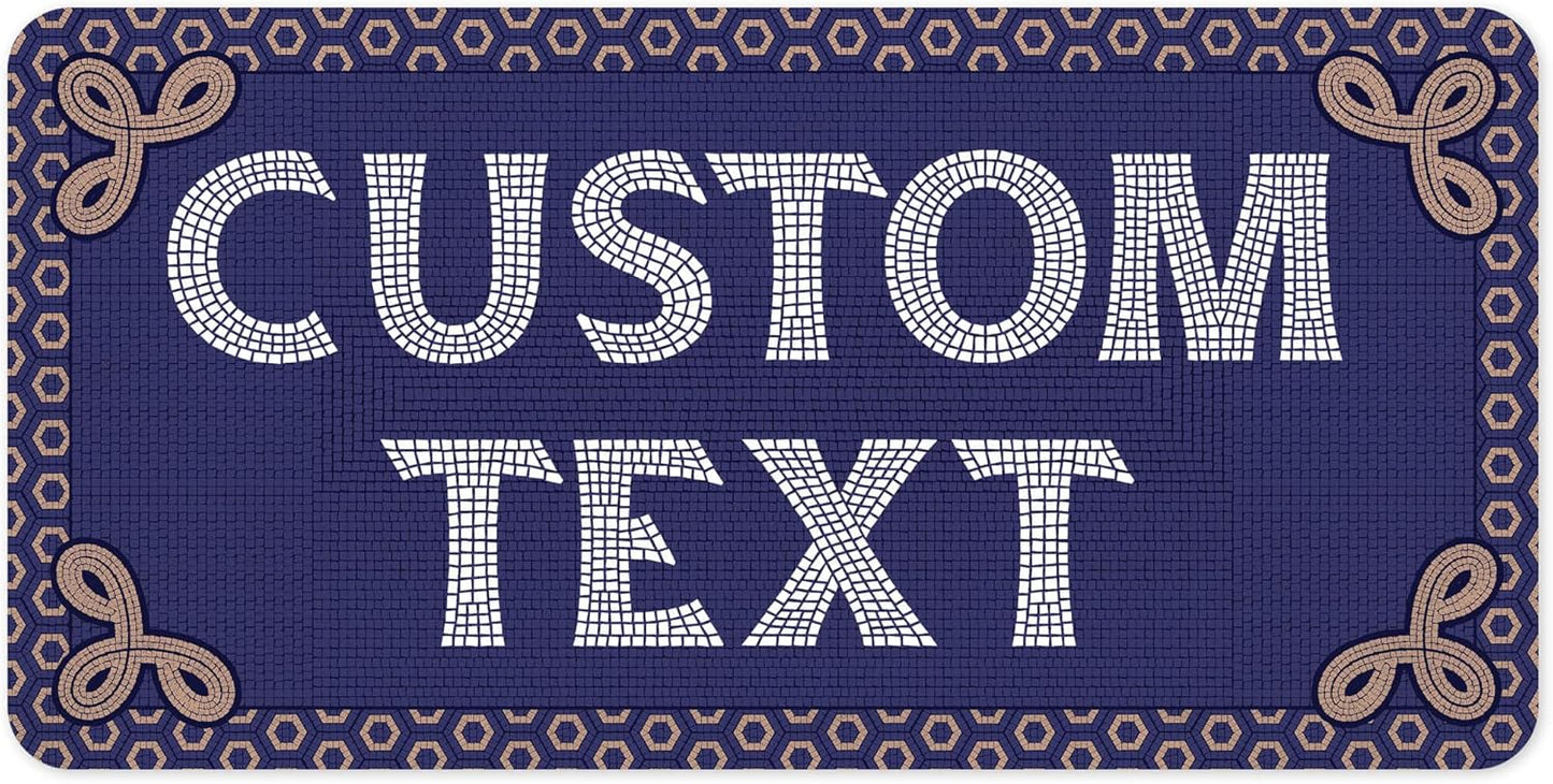 Custom Sign, Custom Street Sign, 11 Font Colors, 13 Font Styles, 4 Hole Options, 22 Sizes, 9x18 Inches, Rust Free DiBound, Fade Resistant, Made in USA by My Sign Center (Fauxsaic 1)