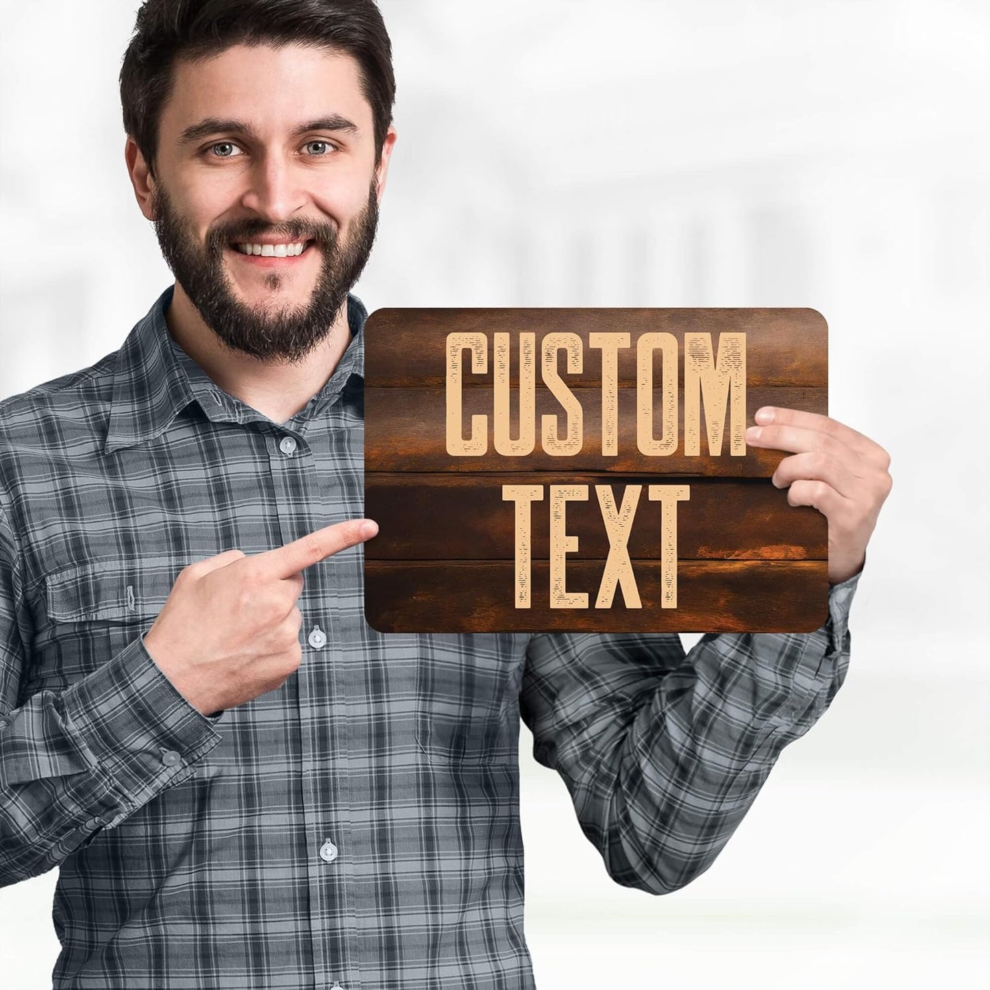 Custom Sign, Custom Street Sign, 11 Font Colors, 13 Font Styles, 4 Hole Options, 22 Sizes, 7x10 Inches, Rust Free DiBound, Fade Resistant, Made in USA by My Sign Center (Vintage Wood)