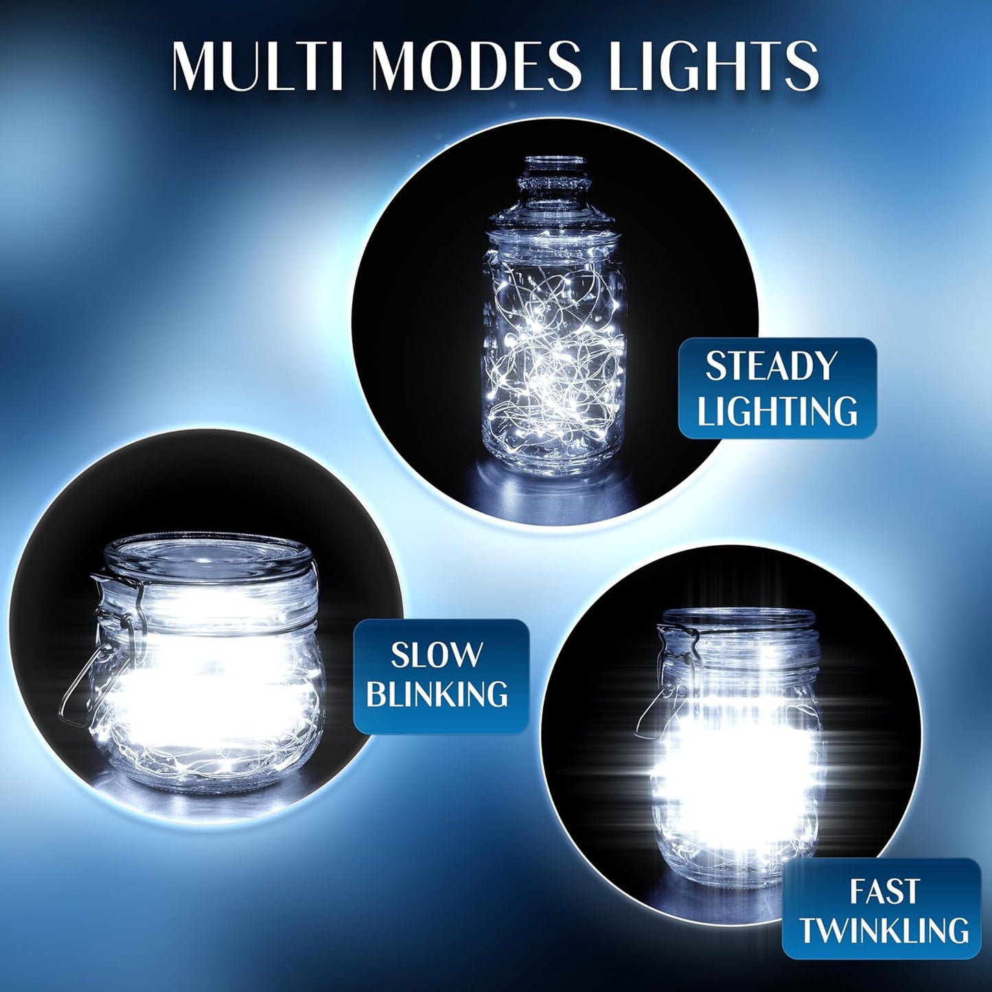 20 Pack Fairy Lights Battery Operated 60 Extra Batteries, 3 Modes 6.5ft 20 LED Mini String Lights, Waterproof Silver Wire Firefly Starry Lights for DIY Wedding Christmas Party, Cool White