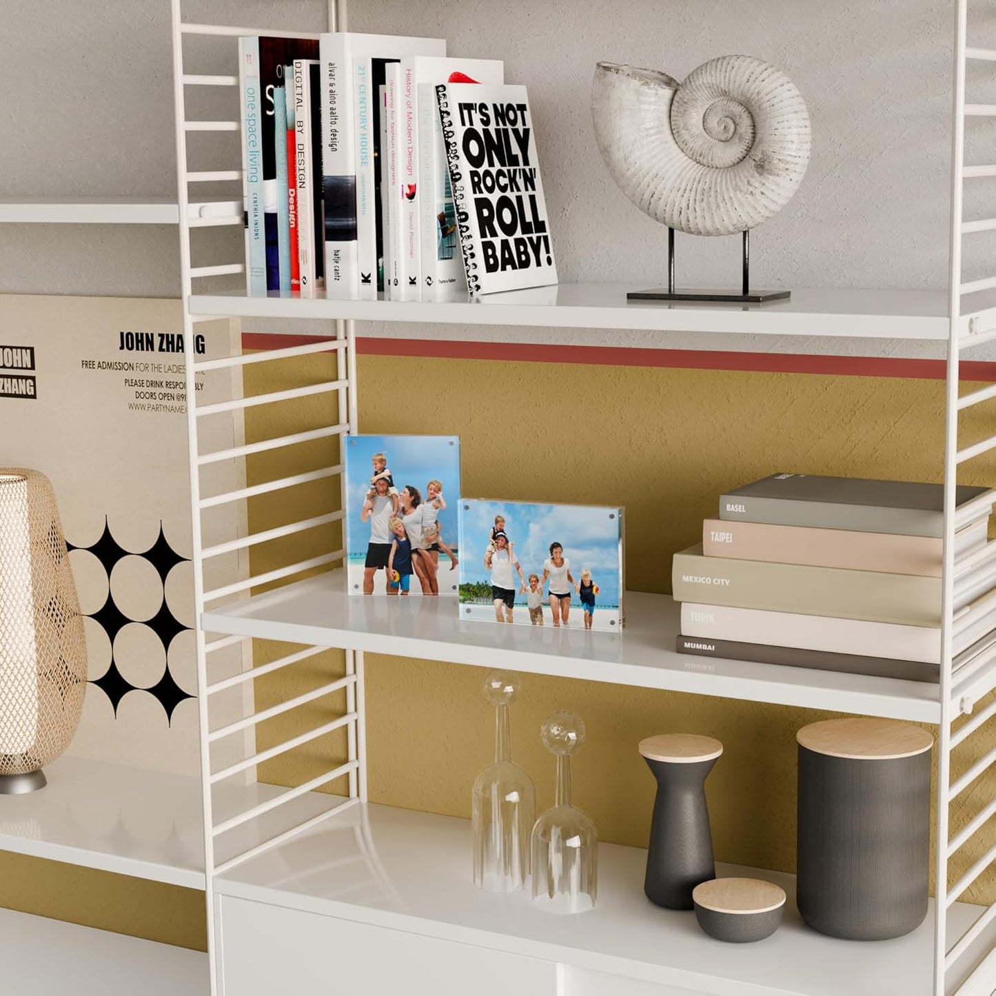 5x7 Acrylic Picture Frame 3 Pack, 20mm Thick Magnetic Double Sided Display 20% Thicker- Frameless Clear Transparent Photo Frame for Desktop/Tabletop, Self Standing with Microfiber Cloth