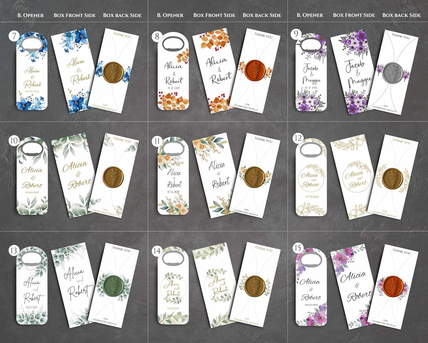 Wedding Bottle Opener Favors for Guests in Bulk, Hearts Shape Bottle Opener, Personalized Party Favors in Bulk, Wedding Favor Guests. 20 to 300 pcs. Custom Fridge Bottle Opener (Rectangular)