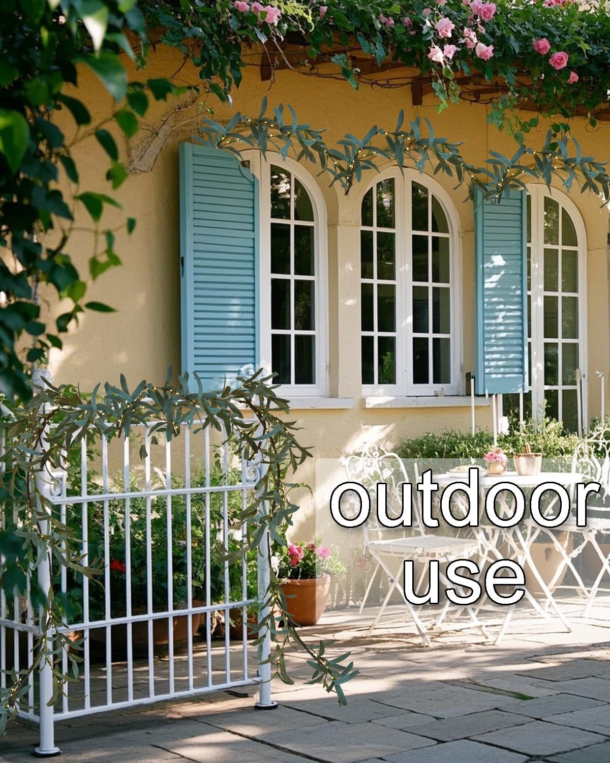 Birchlitland Lighted Olive Garland Battery Operated with Timer 6FT 96 LED Fairy Lights, Faux Vine with Lights for Mantel Fireplace Wall Patio Wedding and Holiday Decor