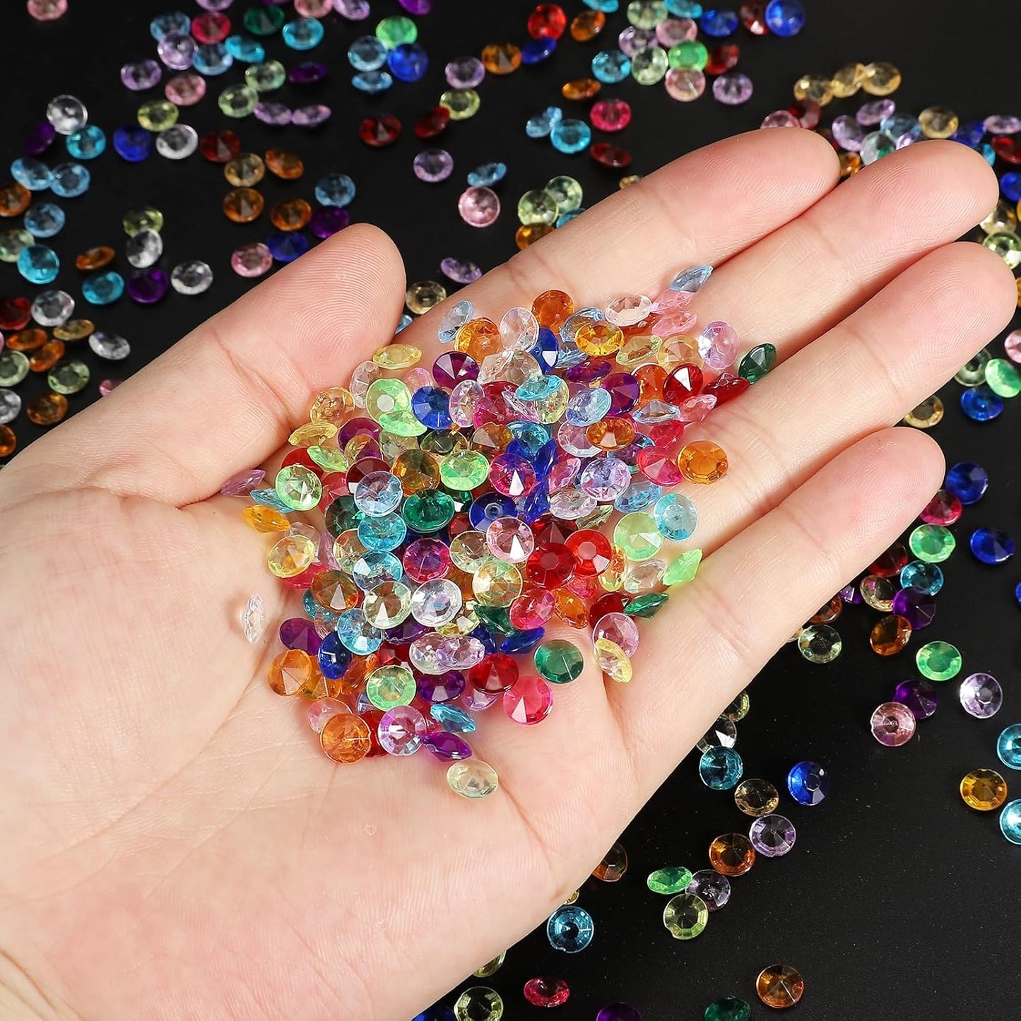 PATIKIL 4000 Pcs Wedding Table Scatter Confetti Crystals 6mm Acrylic Diamonds Vase Fillers Gems for Table Centerpiece Decorations Party Vase Beads, Blue