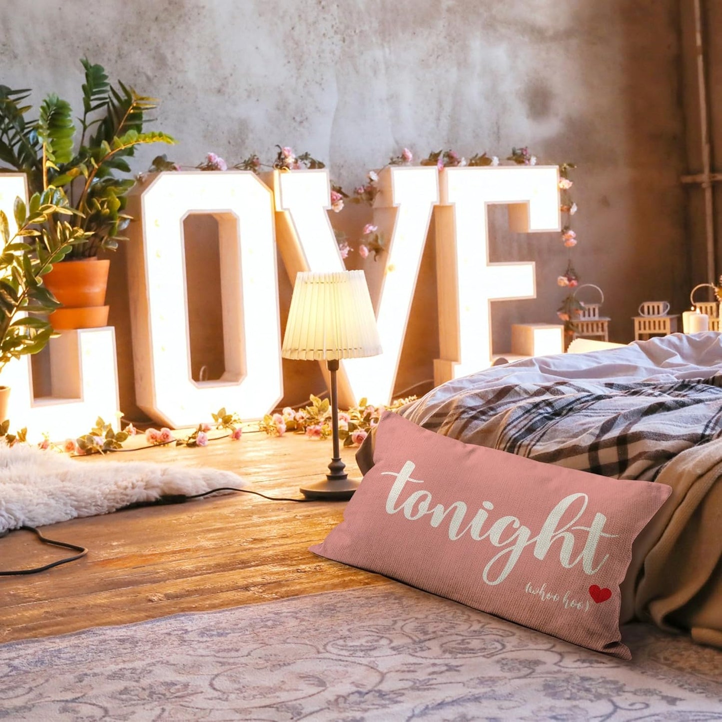 Mancheng-zi Bridal Shower and Wedding Gift - 12x20 Pillow Cover for Bride to Be - Funny Throw Pillows for Bedroom (Pink)